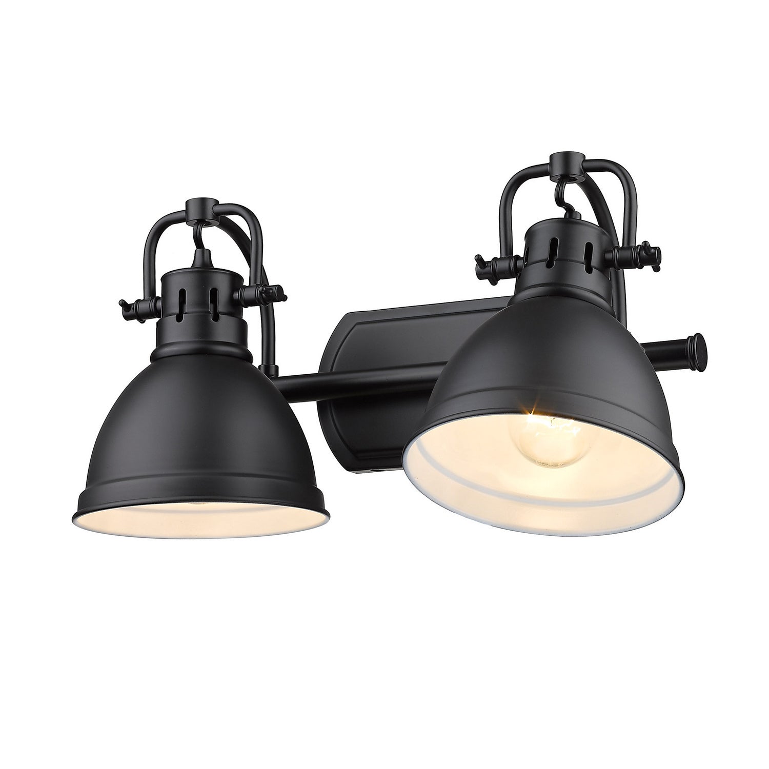 Golden - 3602-BA2 BLK-BLK - Two Light Bath Vanity - Duncan - Matte Black