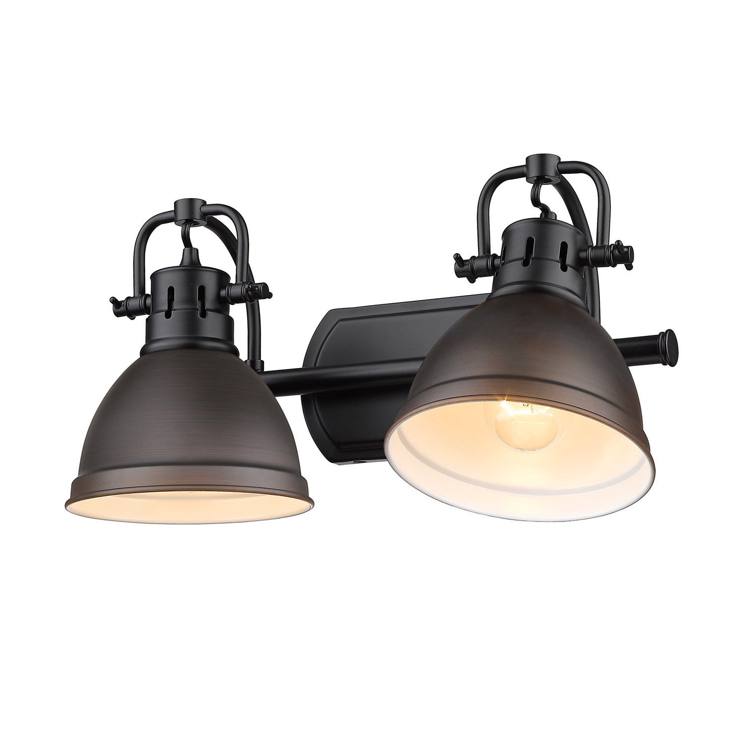 Golden - 3602-BA2 BLK-RBZ - Two Light Bath Vanity - Duncan - Matte Black