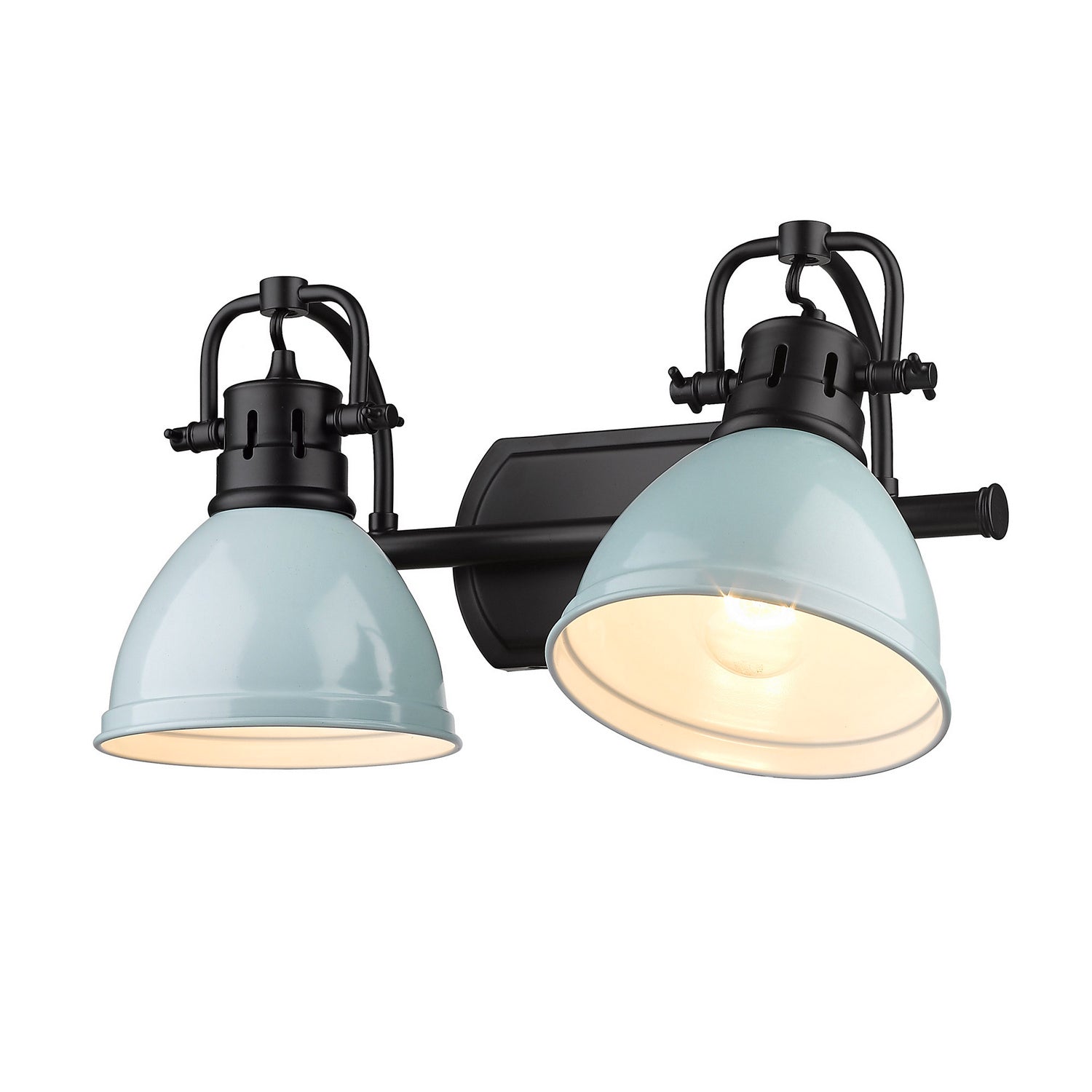 Golden - 3602-BA2 BLK-SF - Two Light Bath Vanity - Duncan - Matte Black