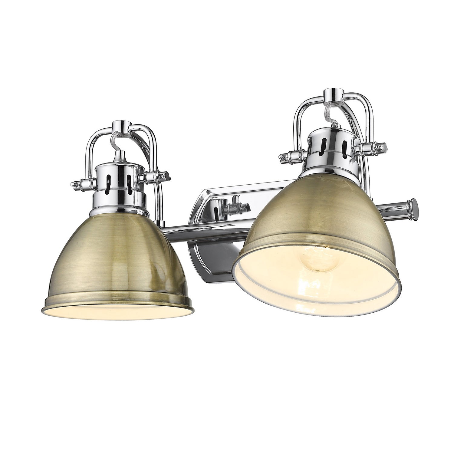 Golden - 3602-BA2 CH-AB - Two Light Bath Vanity - Duncan - Chrome
