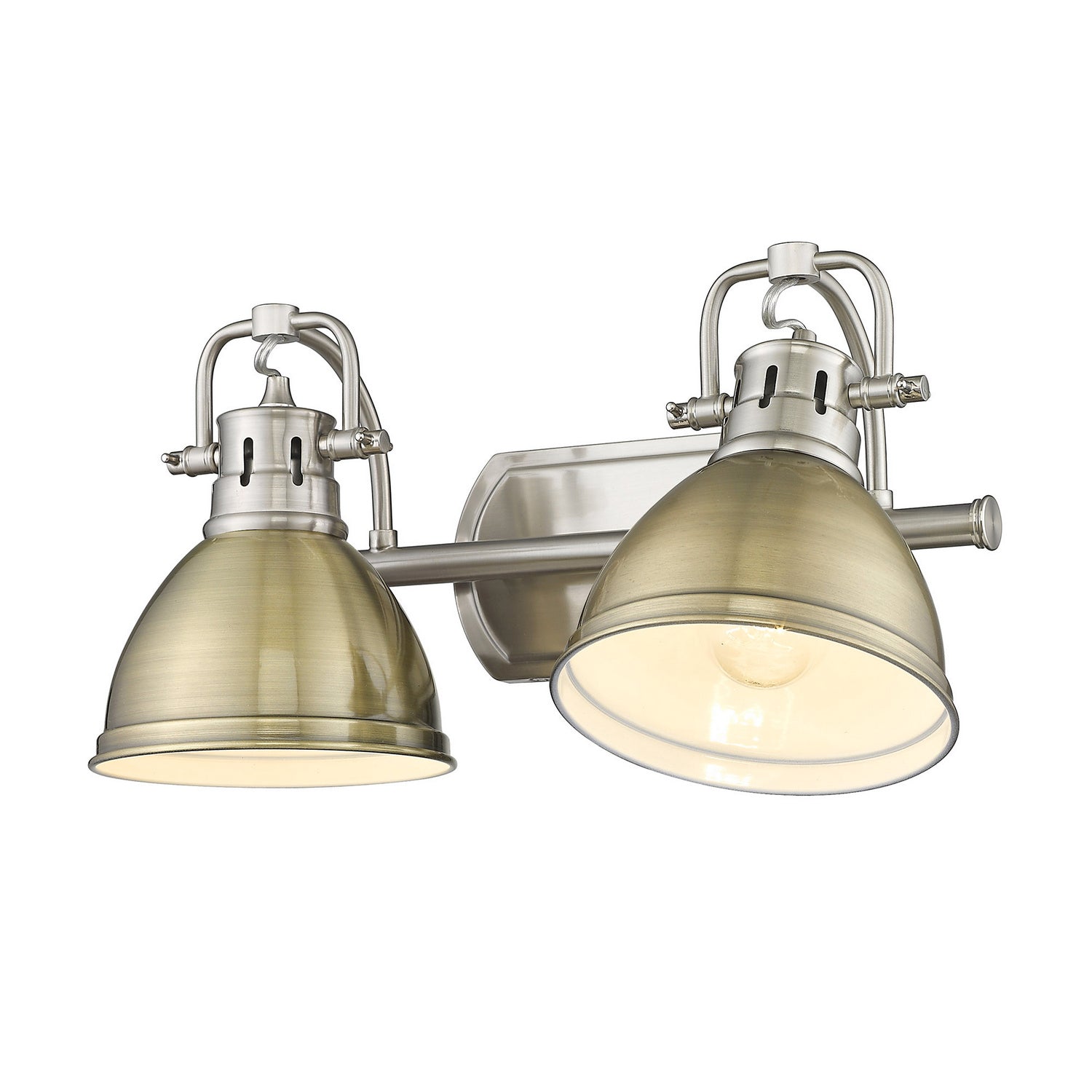 Golden - 3602-BA2 PW-AB - Two Light Bath Vanity - Duncan - Pewter