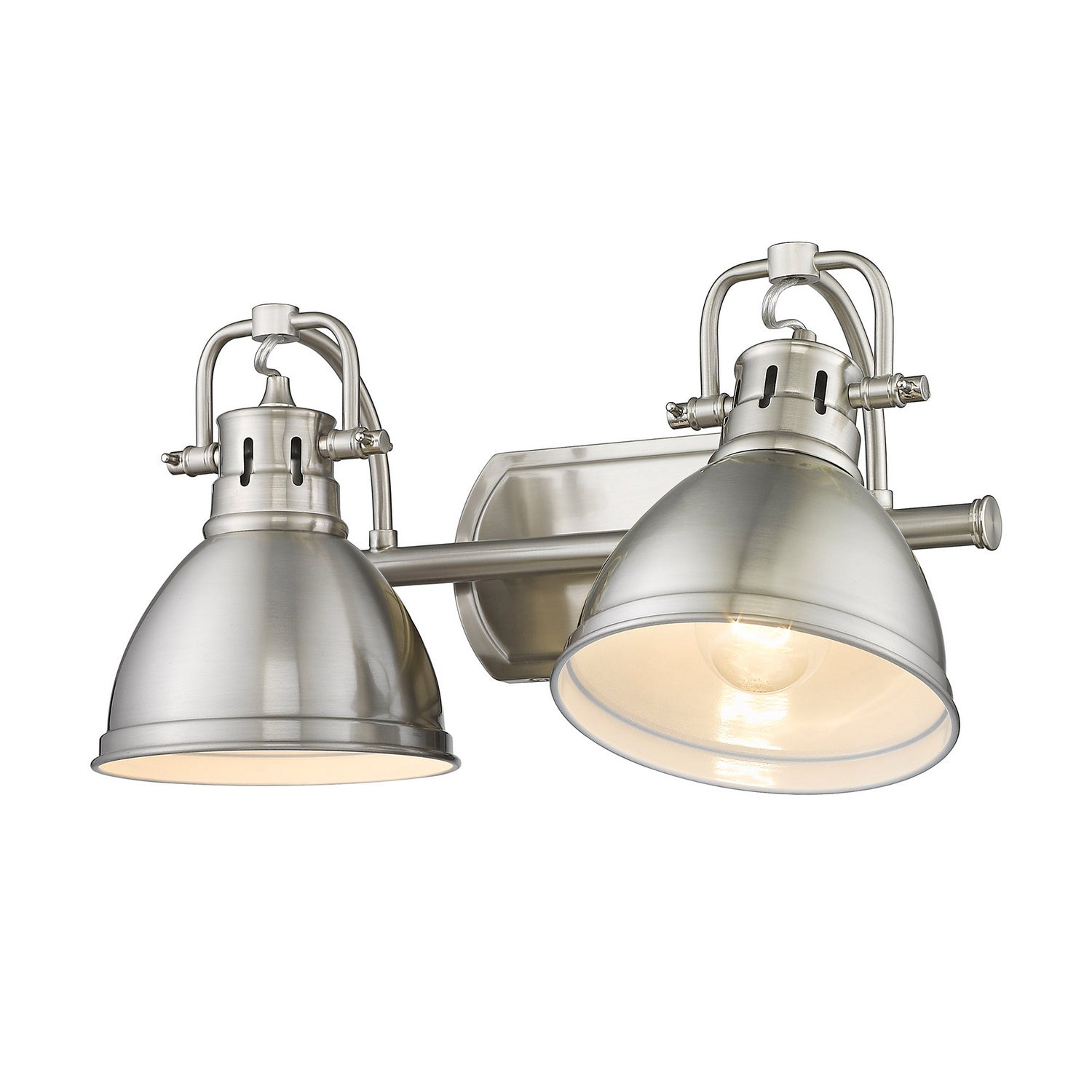 Golden - 3602-BA2 PW-PW - Two Light Bath Vanity - Duncan - Pewter