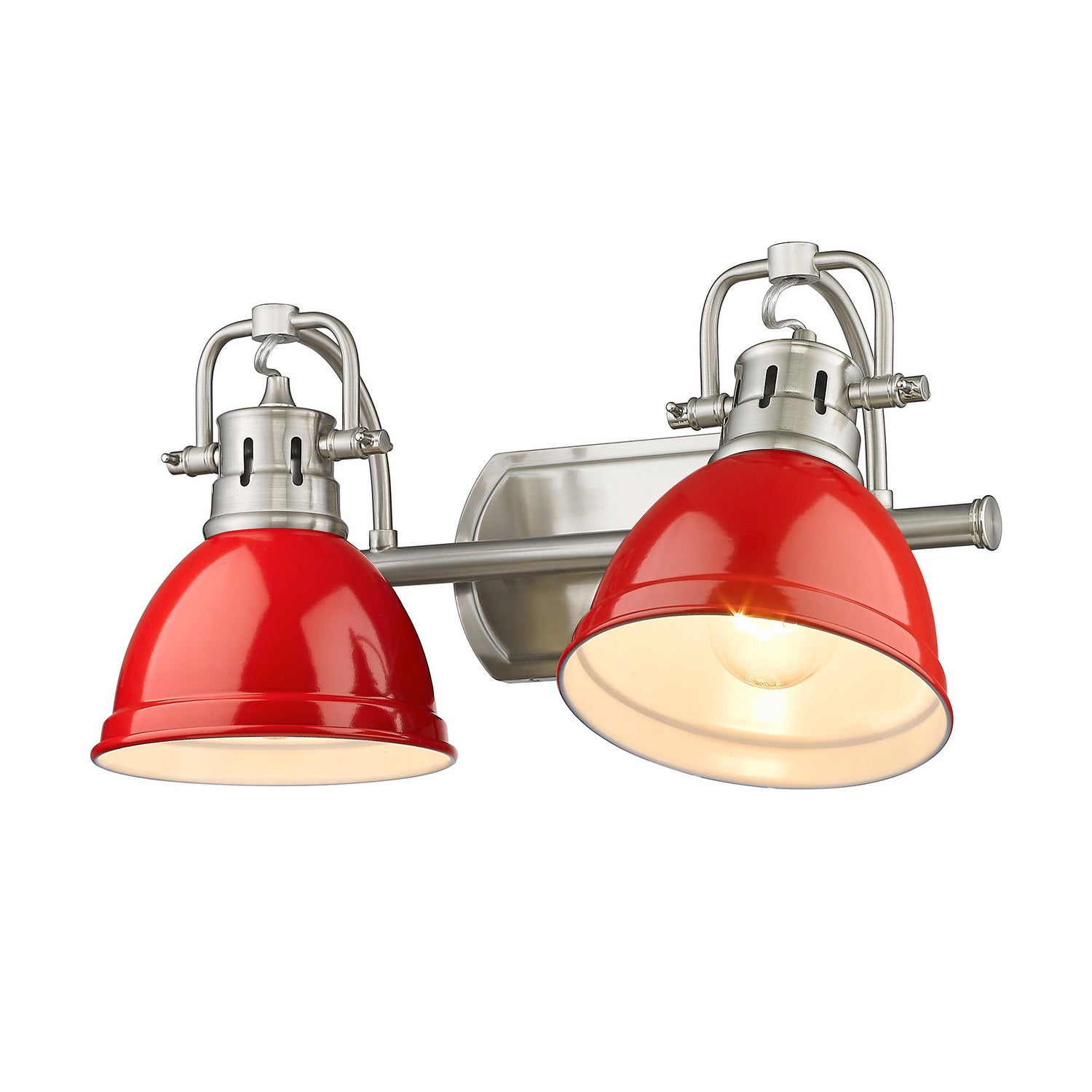 Golden - 3602-BA2 PW-RD - Two Light Vanity - Duncan - Pewter