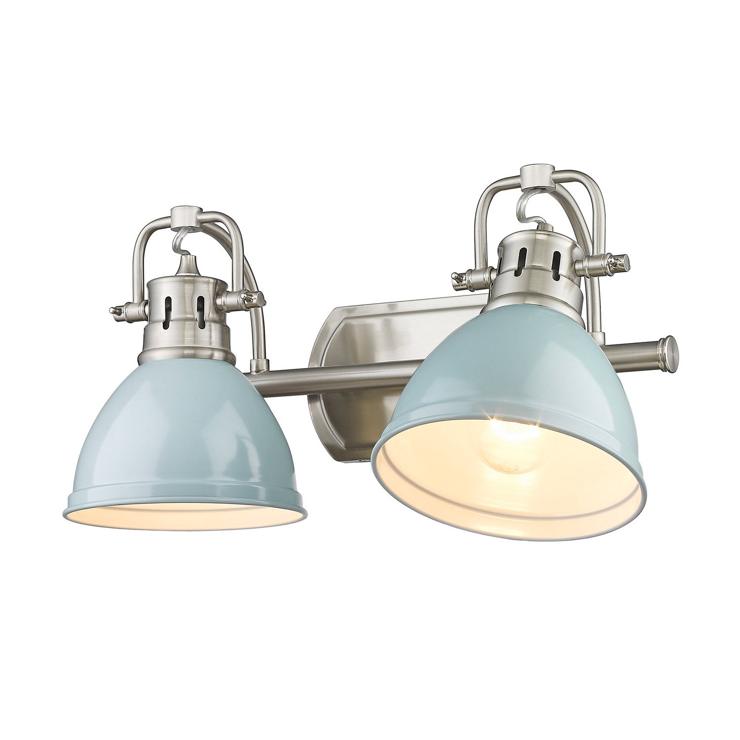 Golden - 3602-BA2 PW-SF - Two Light Bath Vanity - Duncan - Pewter