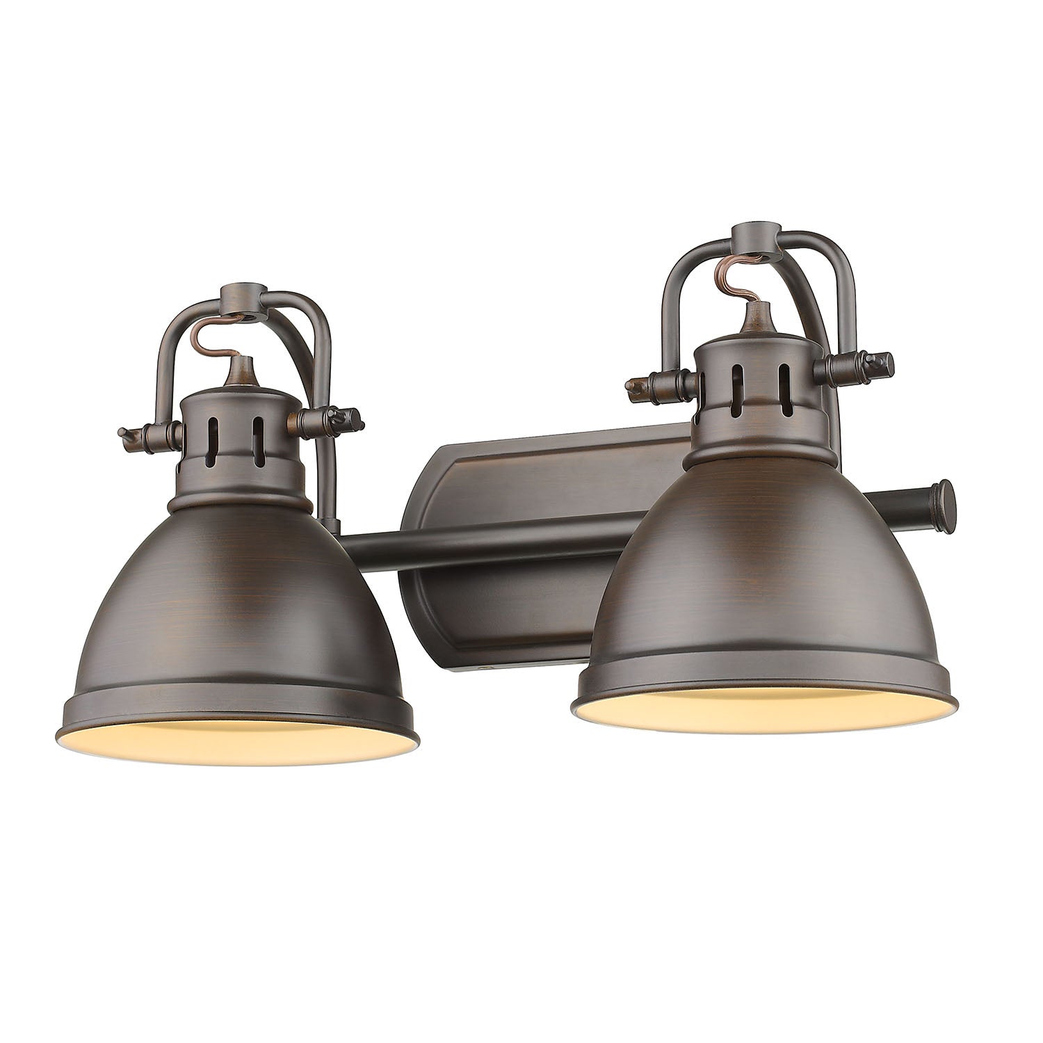 Golden - 3602-BA2 RBZ-RBZ - Two Light Bath Vanity - Duncan - Rubbed Bronze