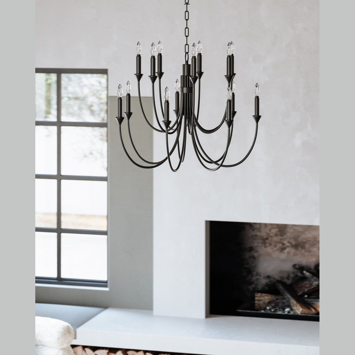 Troy Lighting - F1007-FOR - Seven Light Chandelier - Cate - Forged Iron