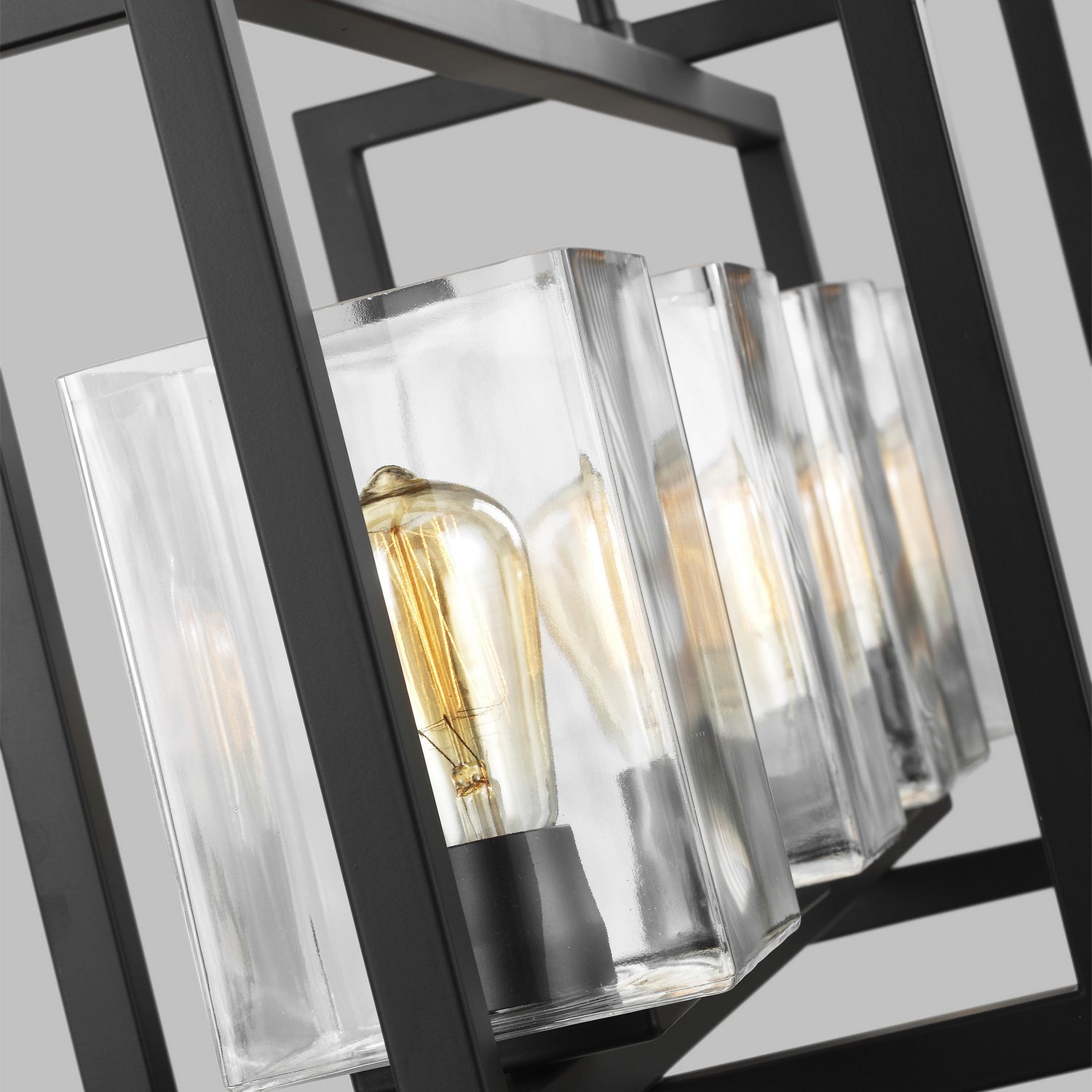 Generation Lighting - 6641504-112 - Four Light Island Pendant - Mitte - Midnight Black