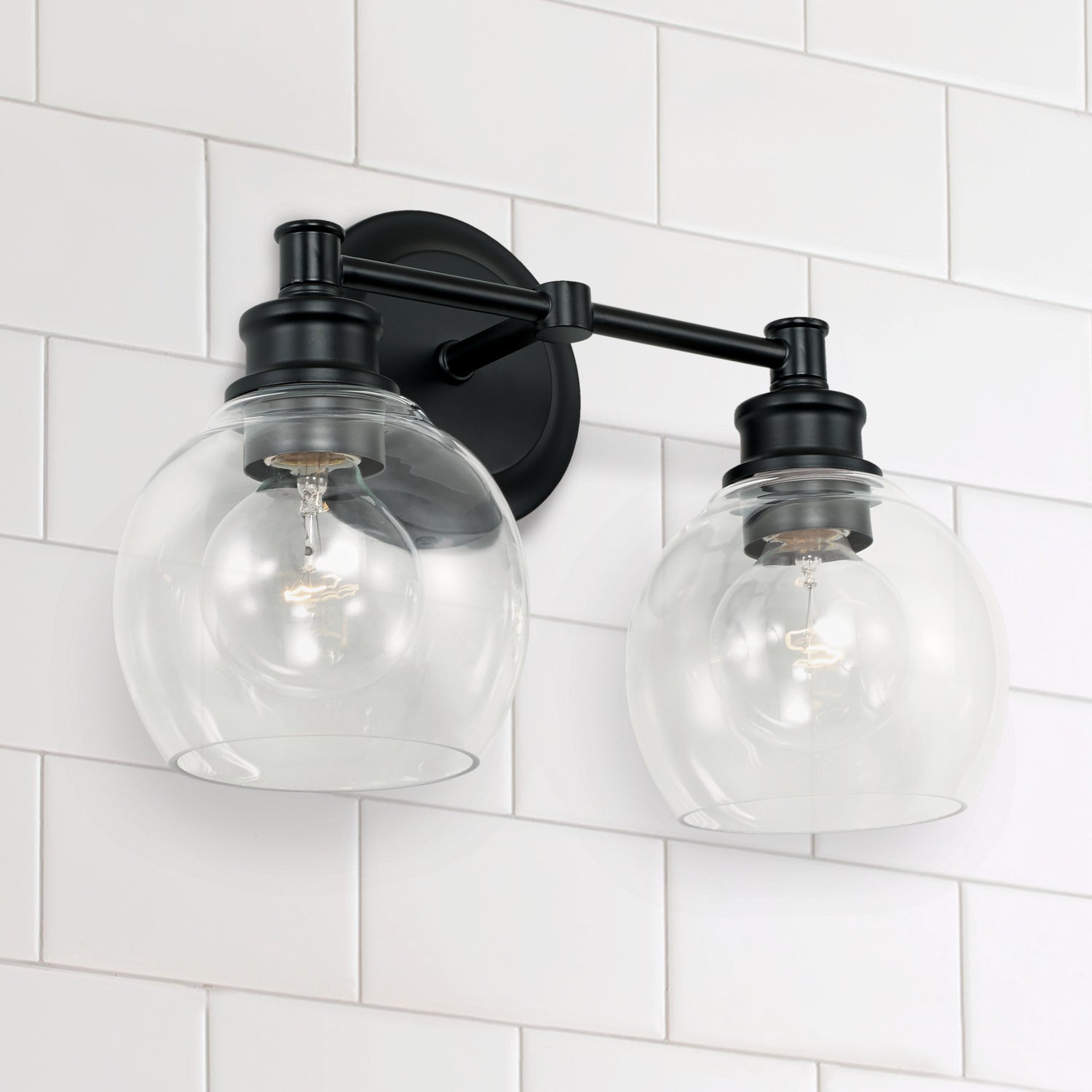 Capital Lighting - 121121MB-426 - Two Light Vanity - Mid Century - Matte Black