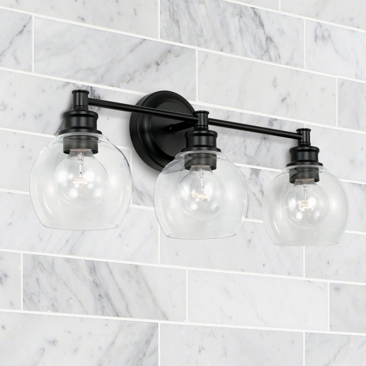 Capital Lighting - 121131MB-426 - Three Light Vanity - Mid Century - Matte Black