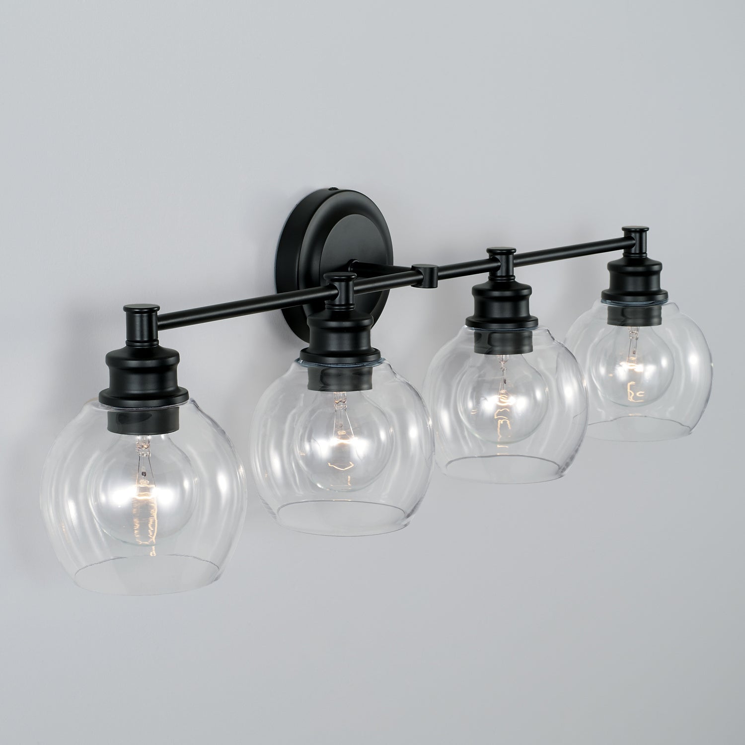 Capital Lighting - 121141MB-426 - Four Light Vanity - Mid Century - Matte Black