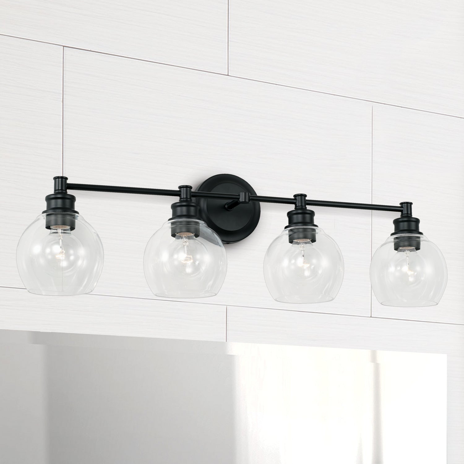 Capital Lighting - 121141MB-426 - Four Light Vanity - Mid Century - Matte Black
