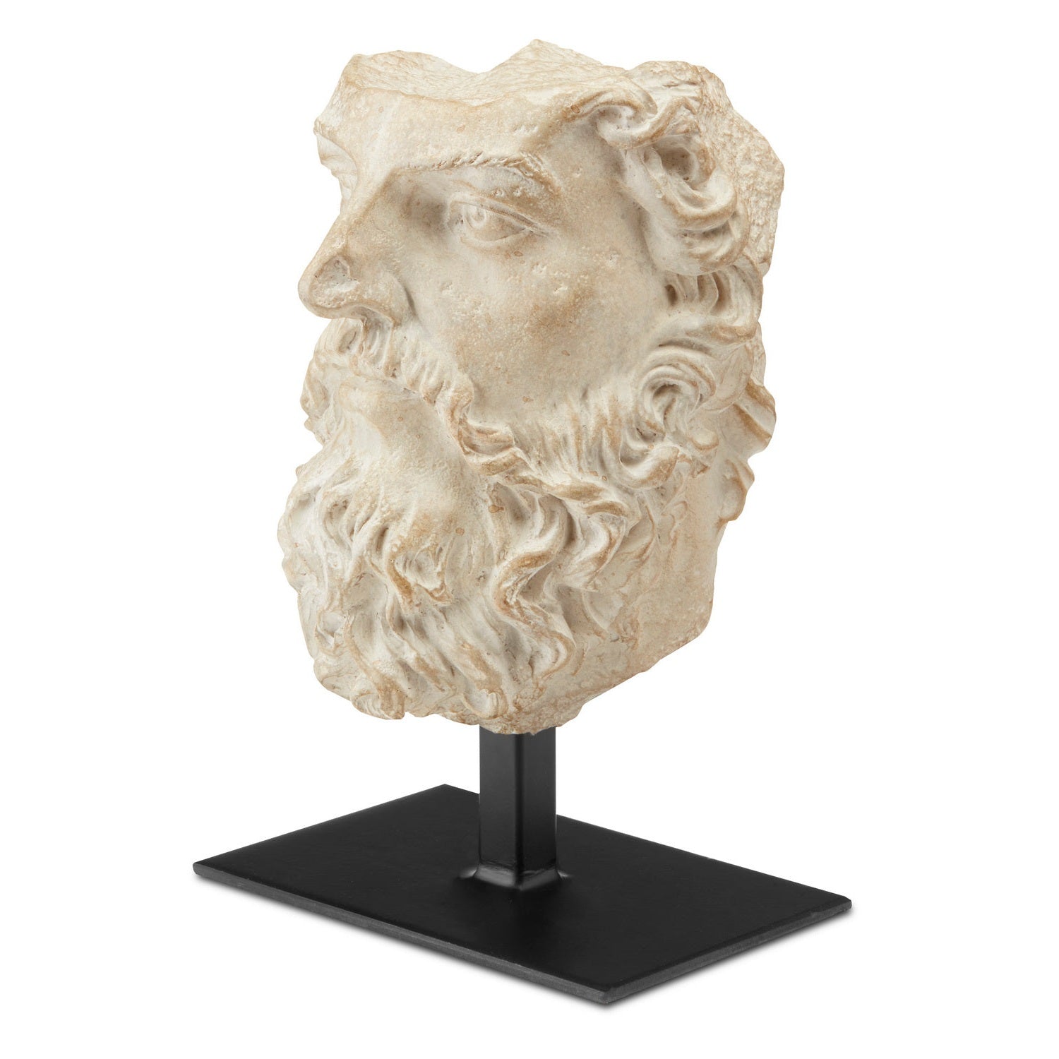 Currey and Company - 1200-0444 - Head of Zeus - Head of Zeus - Aged Beige/Black