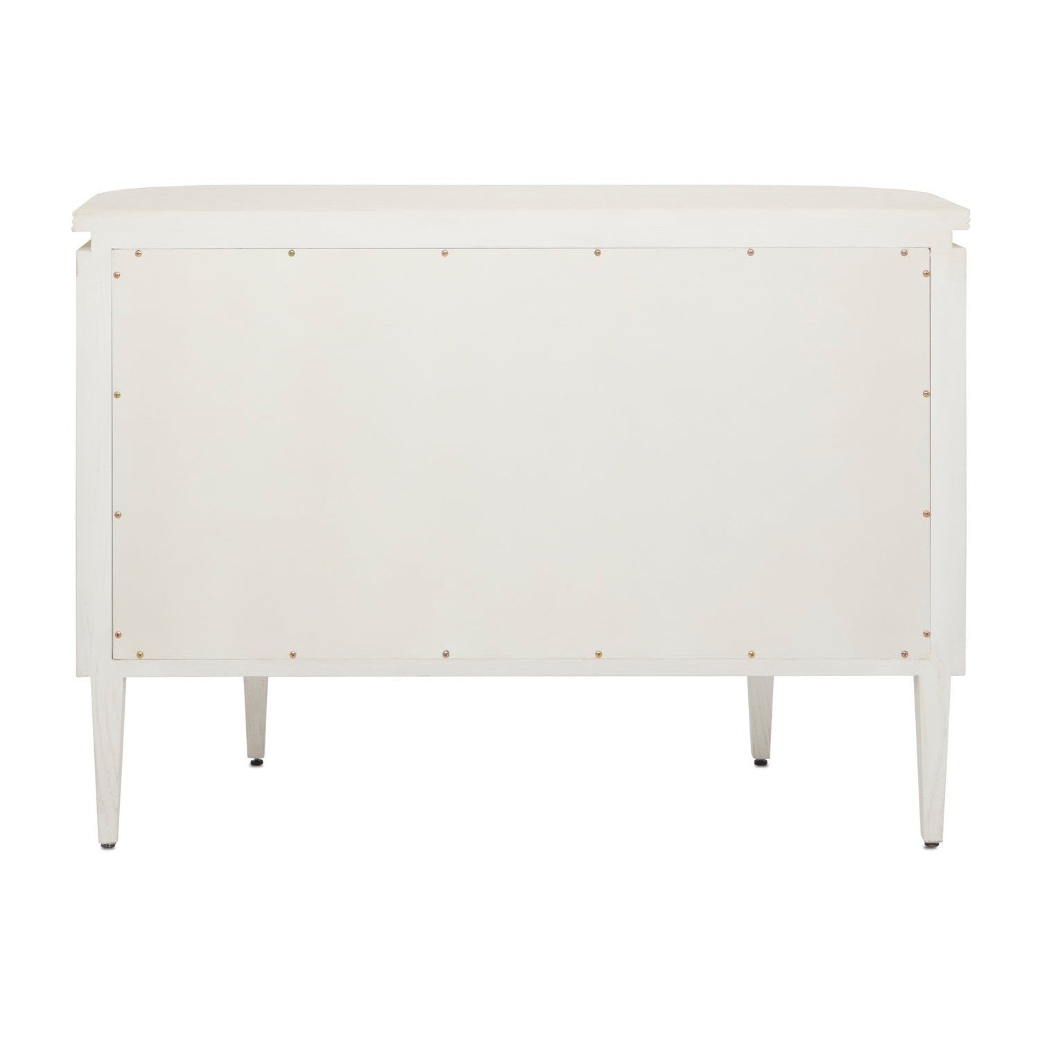 Currey and Company - 3000-0201 - Demi-Lune - Briallen Collection - Cerused White/Brass