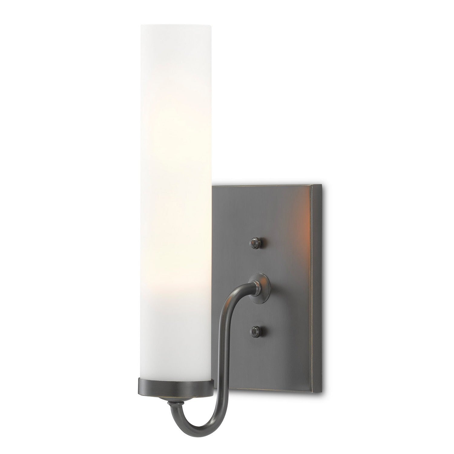 Currey and Company - 5800-0012 - One Light Wall Sconce - Brindisi Collection - Oil Rubbed Bronze/Opaque Glass