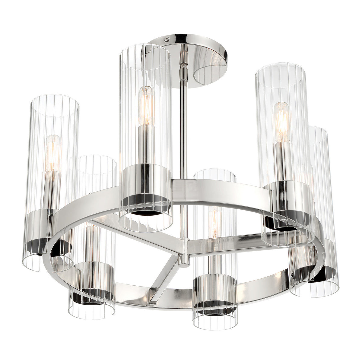 Minka-Lavery - 3895-77 - Six Light Chandelier - Vernon Place - Chrome