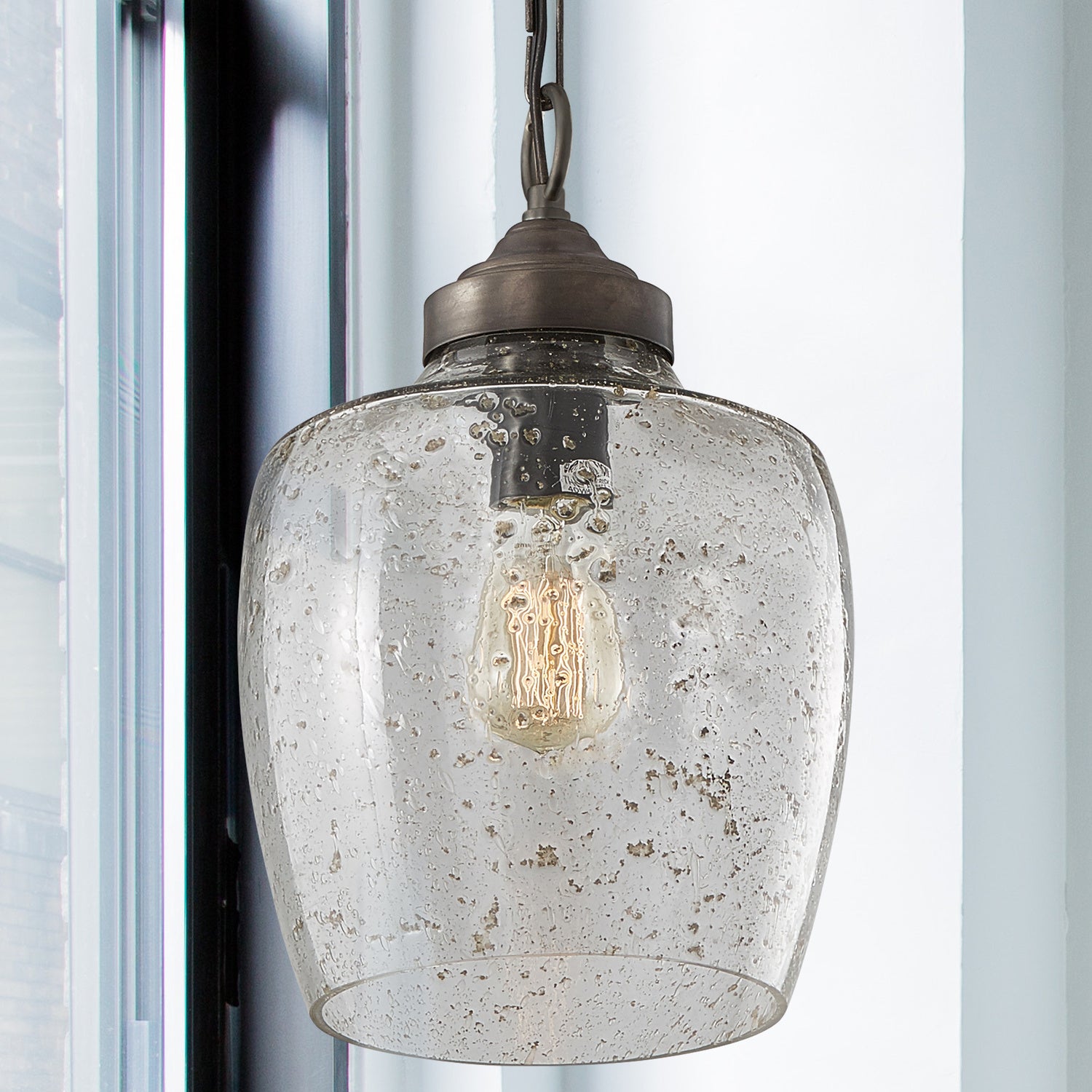 Capital Lighting - 330414PW - One Light Pendant - Stoney - Dark Pewter