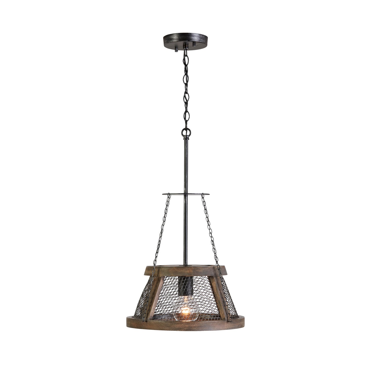 Capital Lighting - 9D322A - One Light Pendant - Lagmore - Zinc and Wood