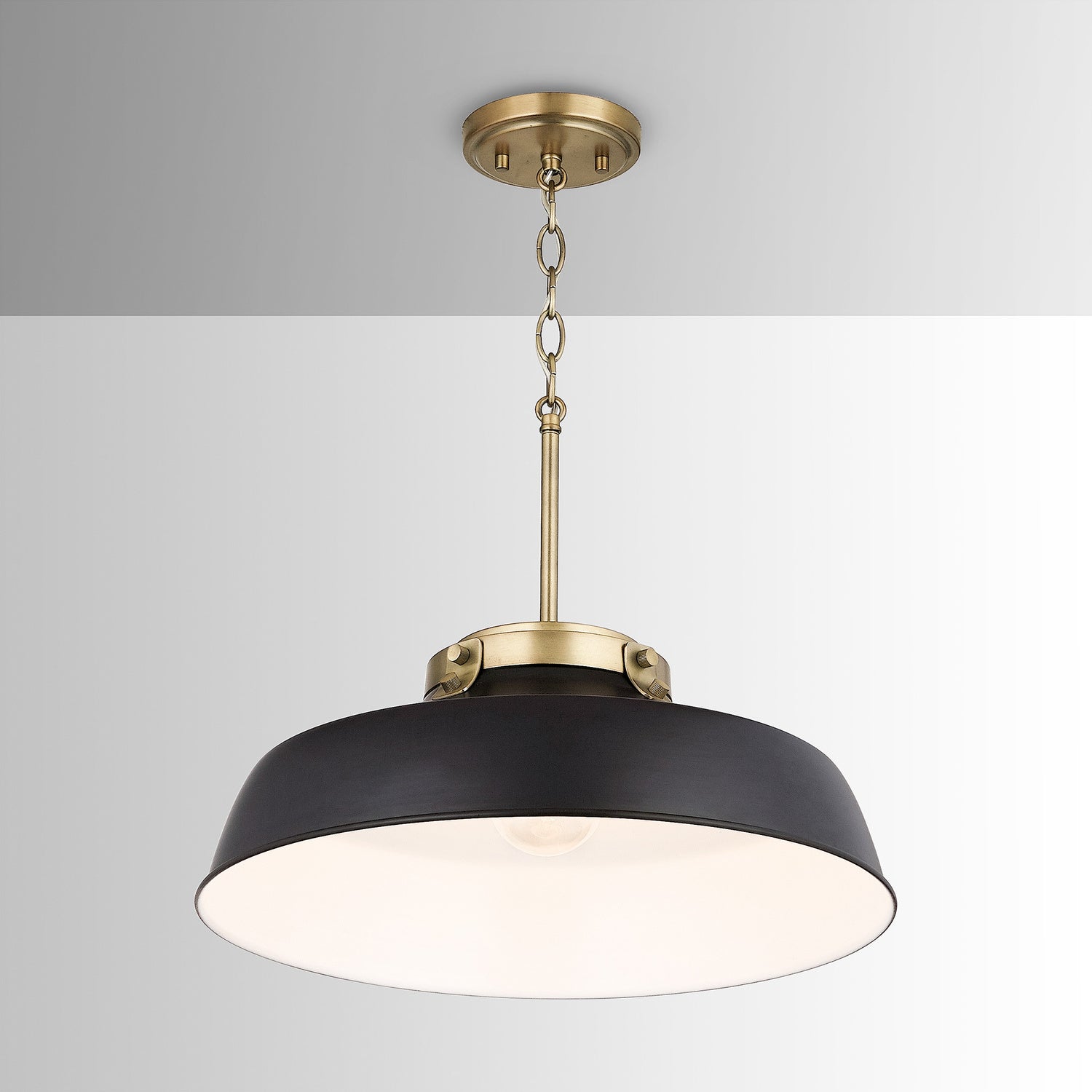Capital Lighting - 9D331A - One Light Pendant - Oakwood - Matte Black