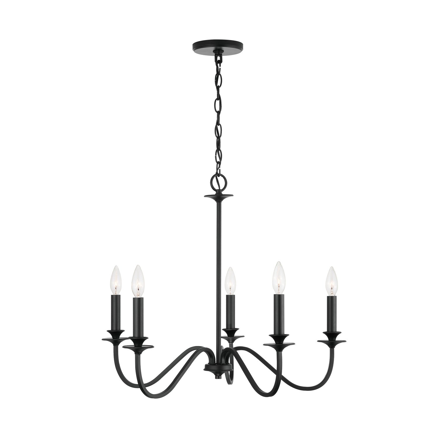 Capital Lighting - 9F375A - Five Light Chandelier - Weston - Matte Black