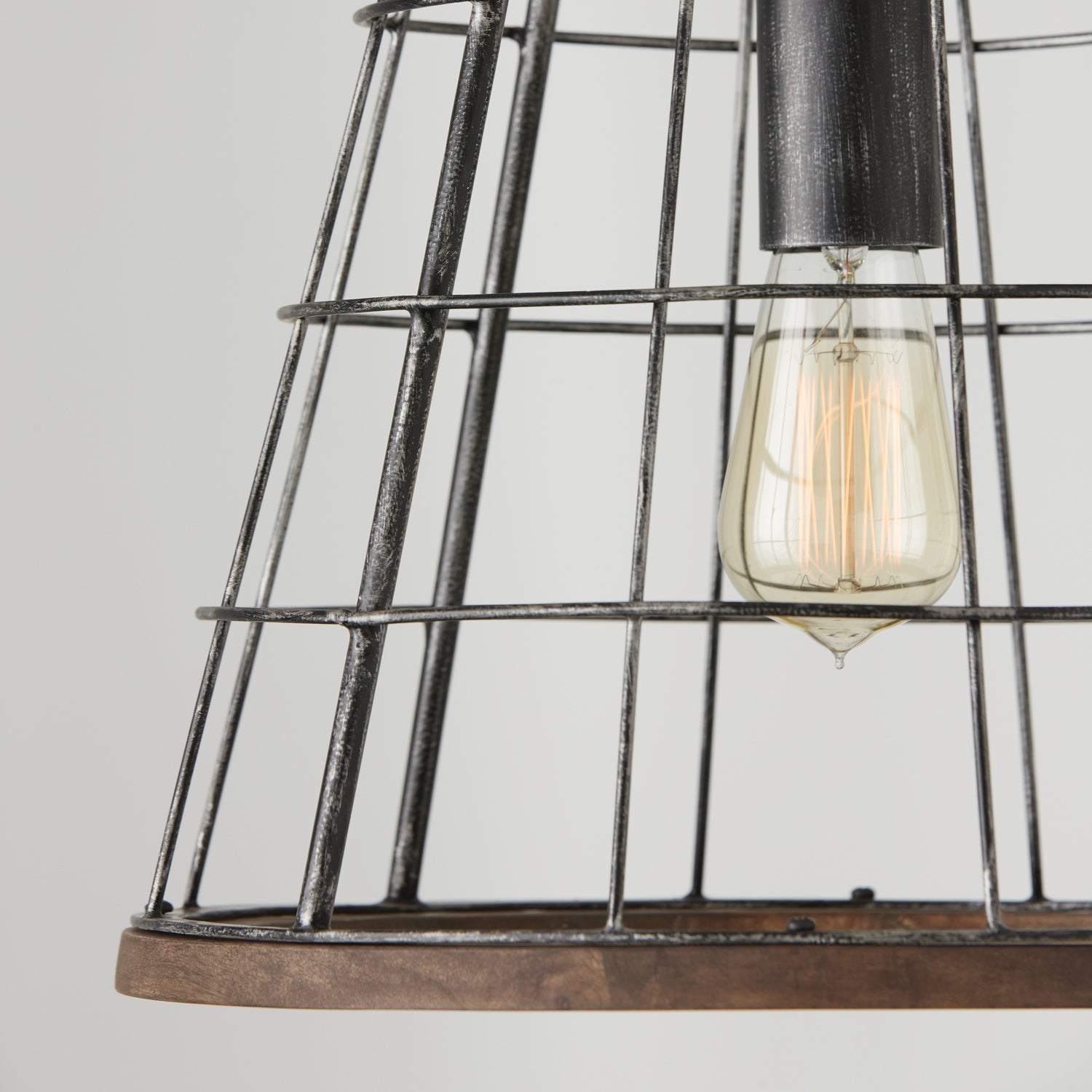 Capital Lighting - AA1001ZW - One Light Pendant - Bracken - Zinc and Wood