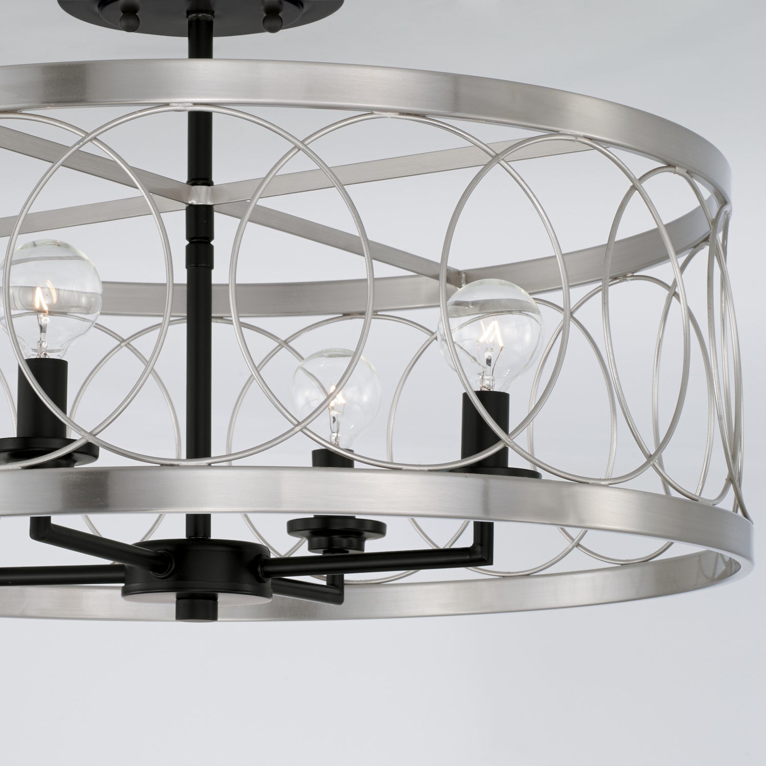 Capital Lighting - AA1002BT - Four Light Semi-Flush Mount - Madeline - Black Tie