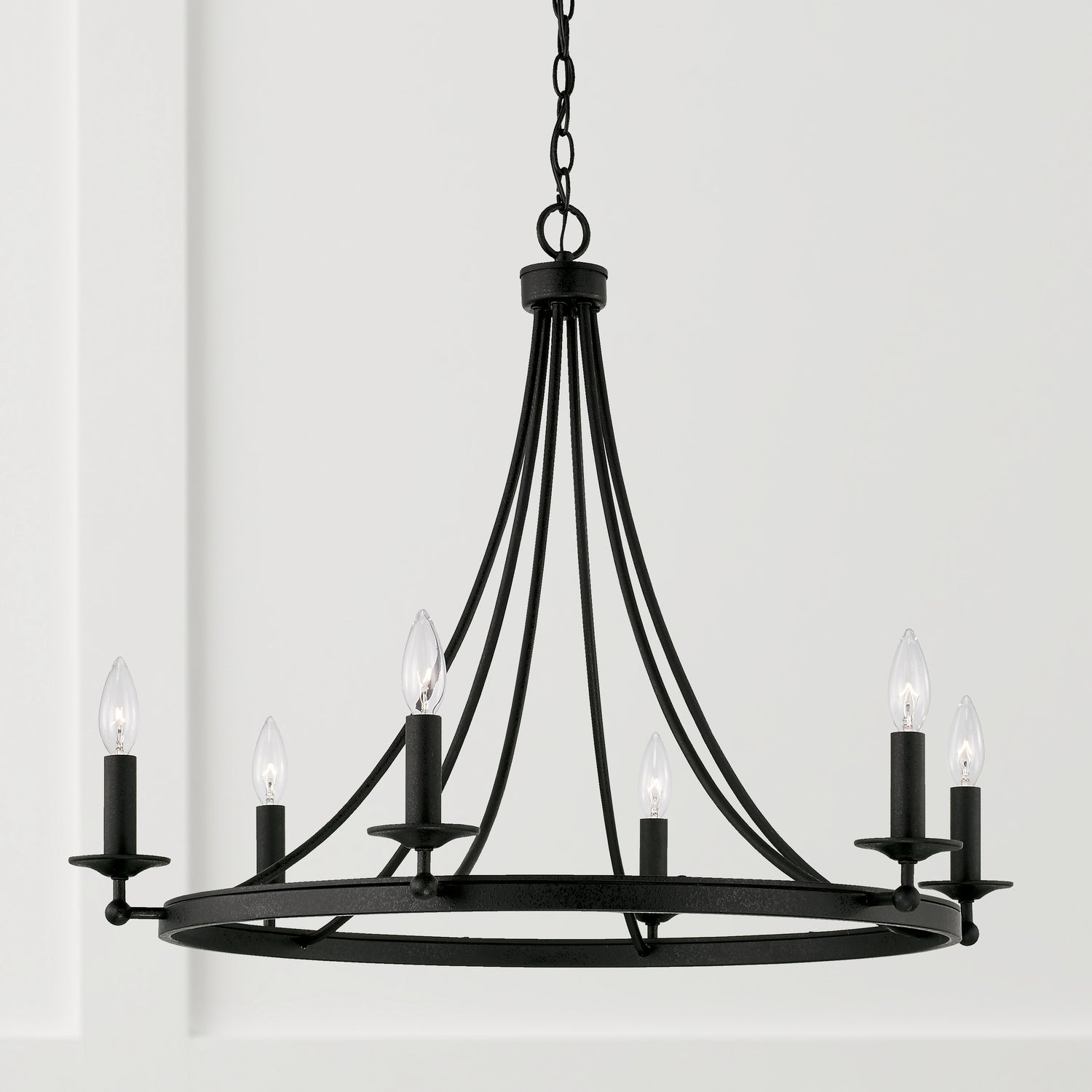 Capital Lighting - AA1005BI - Six Light Chandelier - Tempe - Black Iron