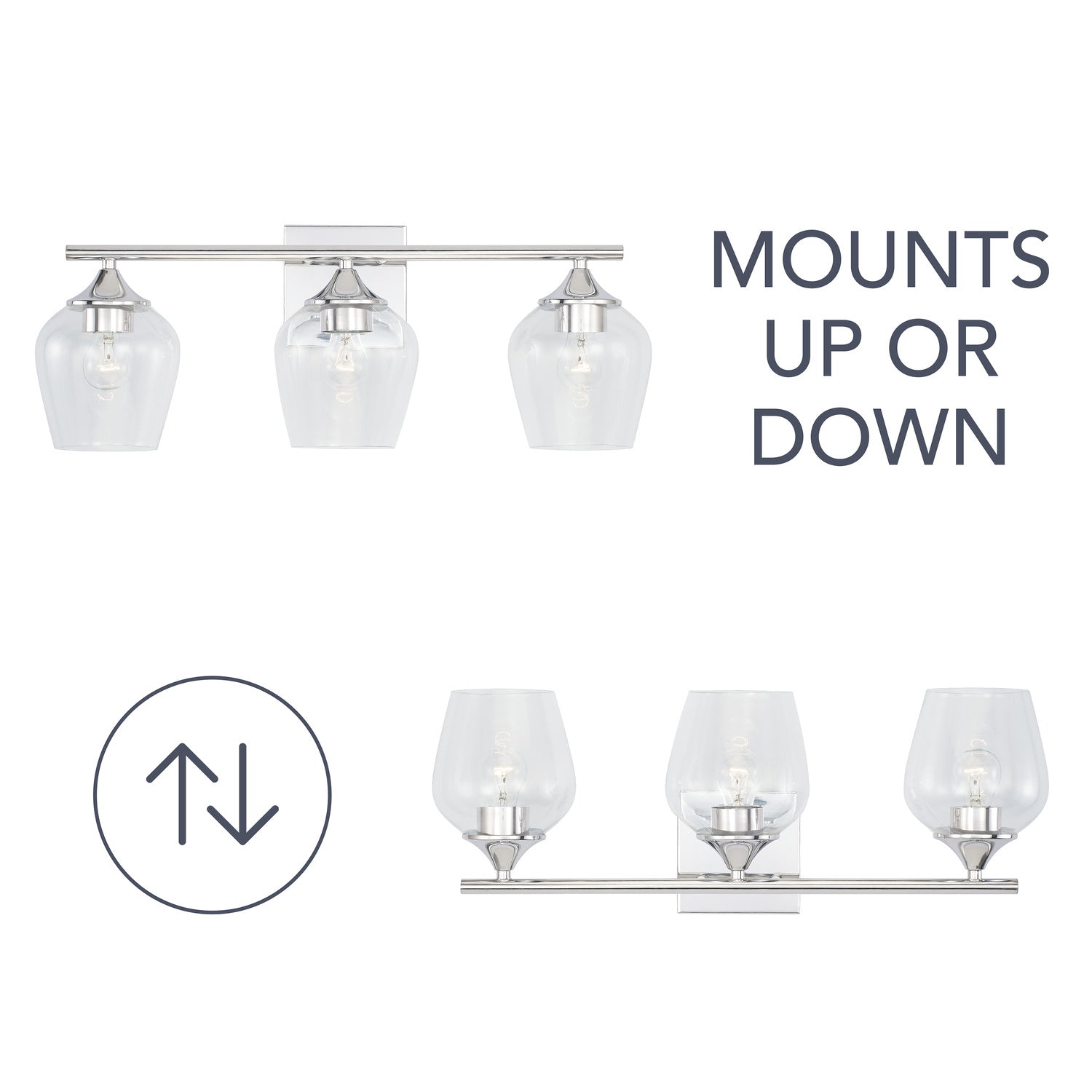 Capital Lighting - AA1009CH - Three Light Vanity - Reece - Chrome