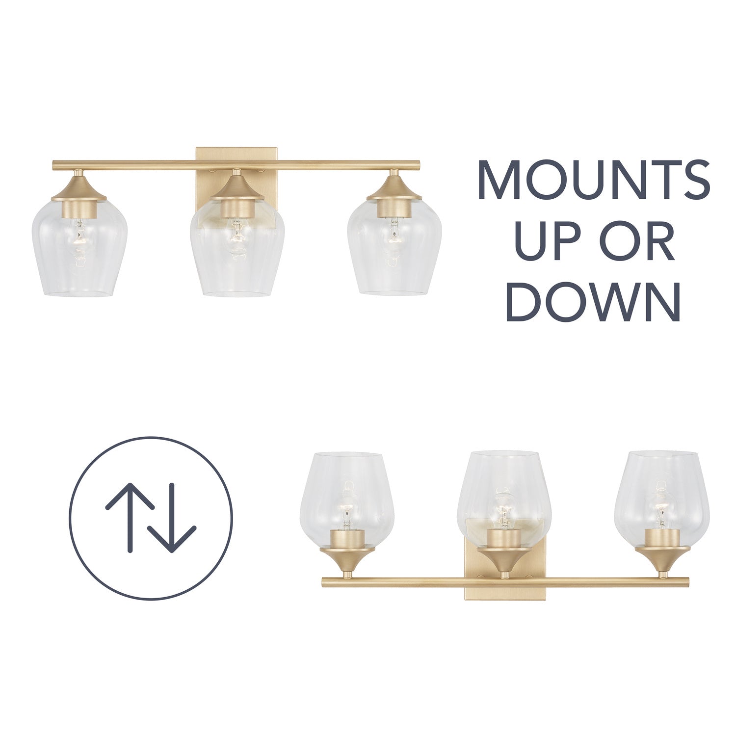 Capital Lighting - AA1009SF - Three Light Vanity - Reece - Soft Gold