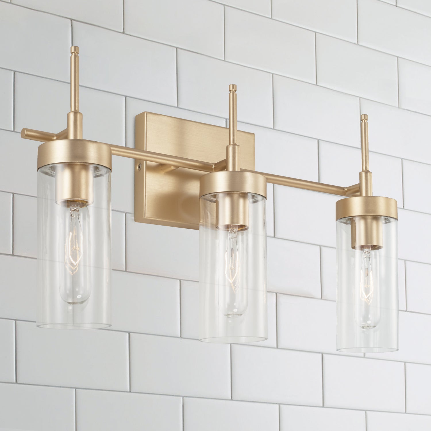 Capital Lighting - AA1015SF - Three Light Vanity - Riley - Soft Gold