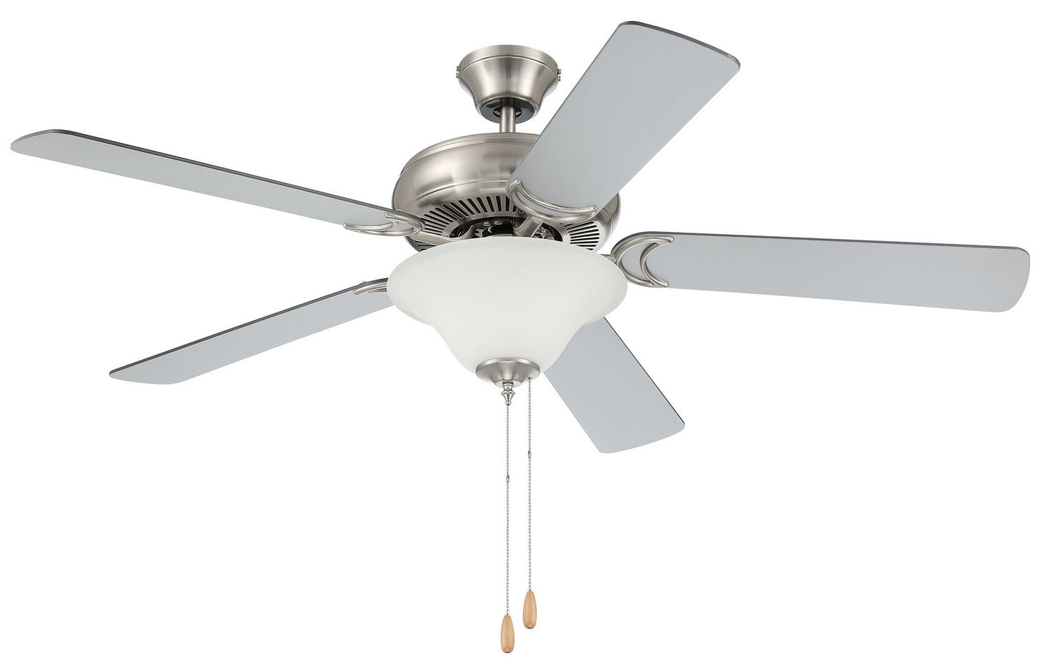 Craftmade - DCF52BNK5C1W - 52"Ceiling Fan - Decorator's Choice Bowl Light Kit - Brushed Polished Nickel