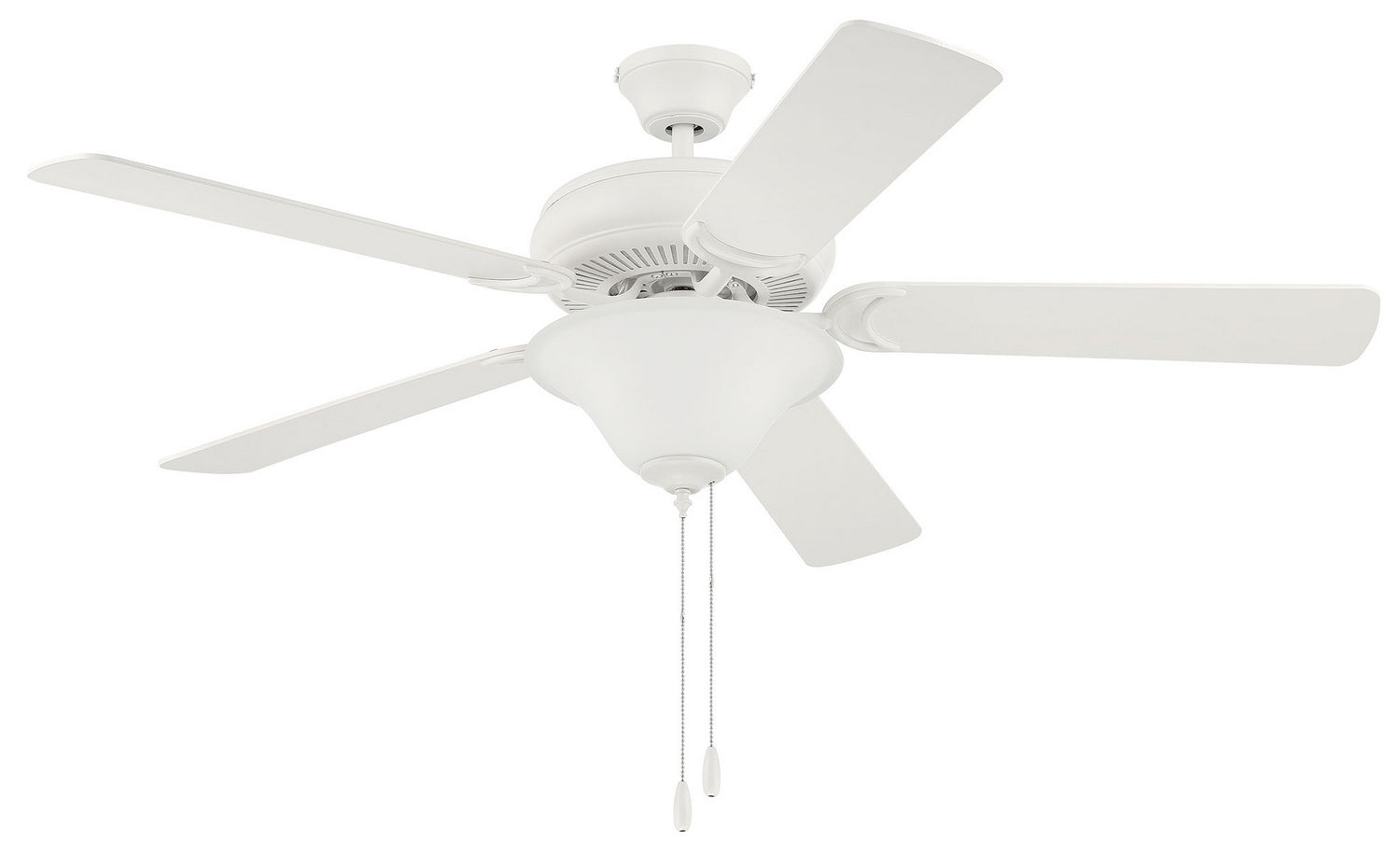 Craftmade - DCF52W5C1W - 52"Ceiling Fan - Decorator's Choice Bowl Light Kit - Matte White