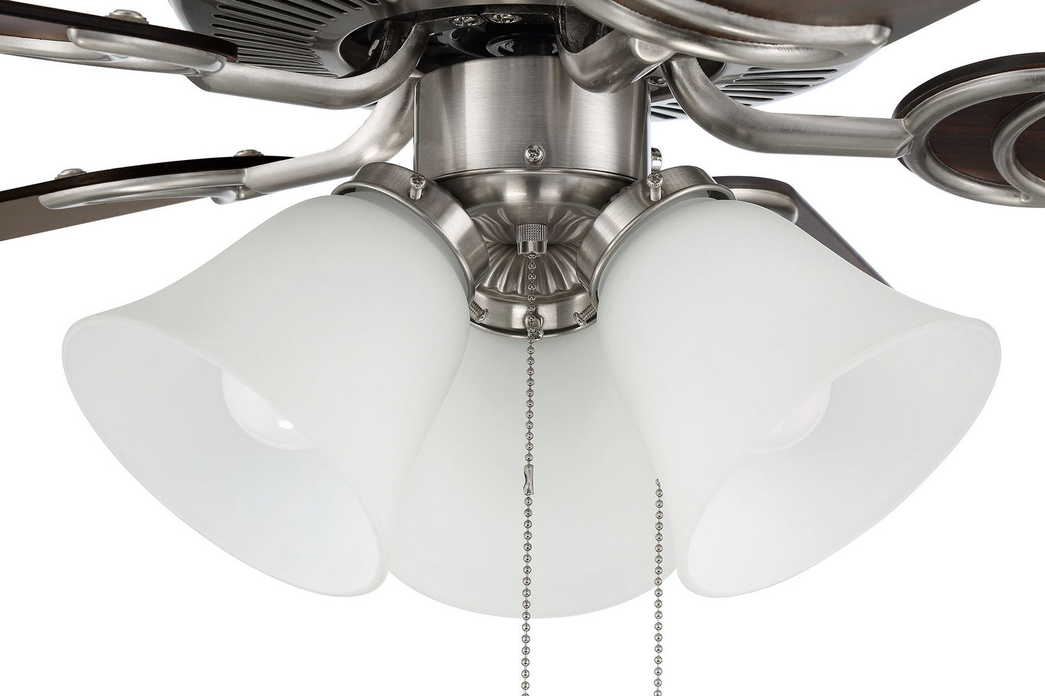 Craftmade - DCF52BNK5C3W - 52"Ceiling Fan - Decorator's Choice 3 Light Kit - Brushed Polished Nickel