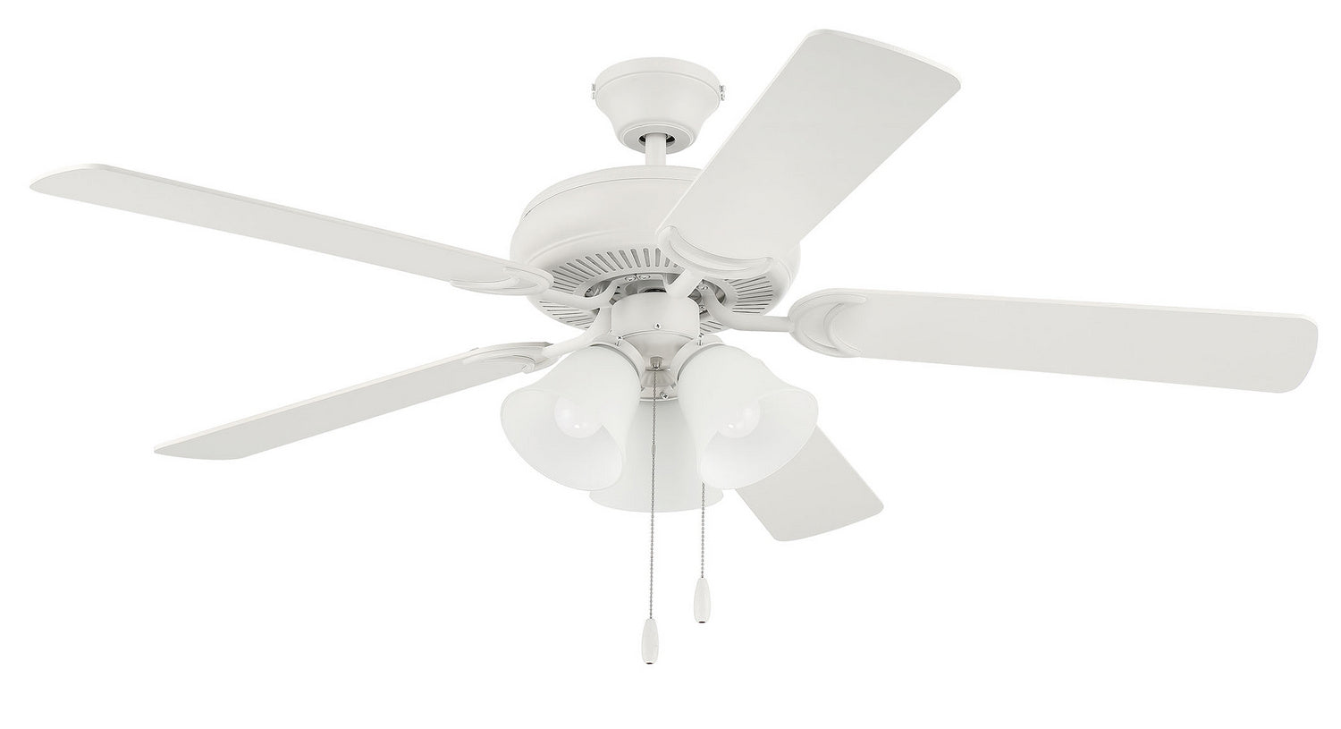 Craftmade - DCF52W5C3W - 52"Ceiling Fan - Decorator's Choice 3 Light Kit - Matte White