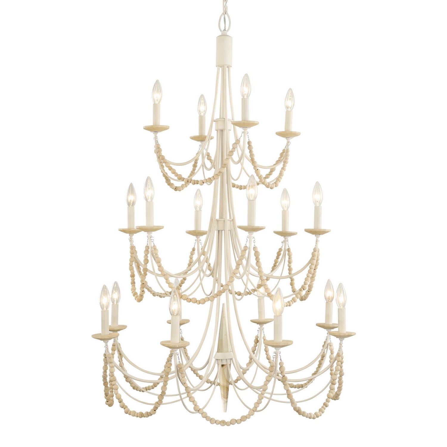 Varaluz - 350C18CW - 18 Light Chandelier - Brentwood - Country White