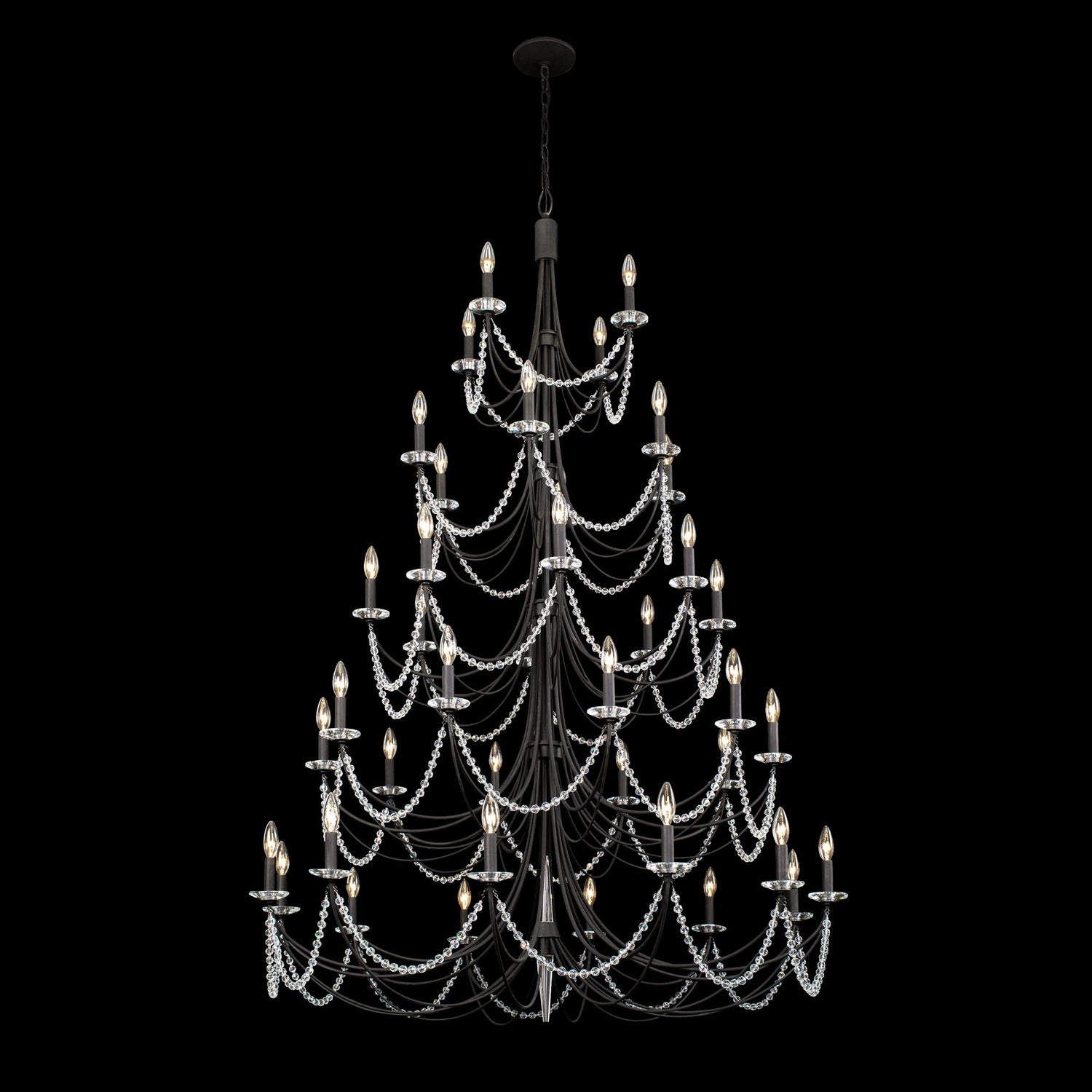 Varaluz - 350C40CB - 40 Light Chandelier - Brentwood - Carbon