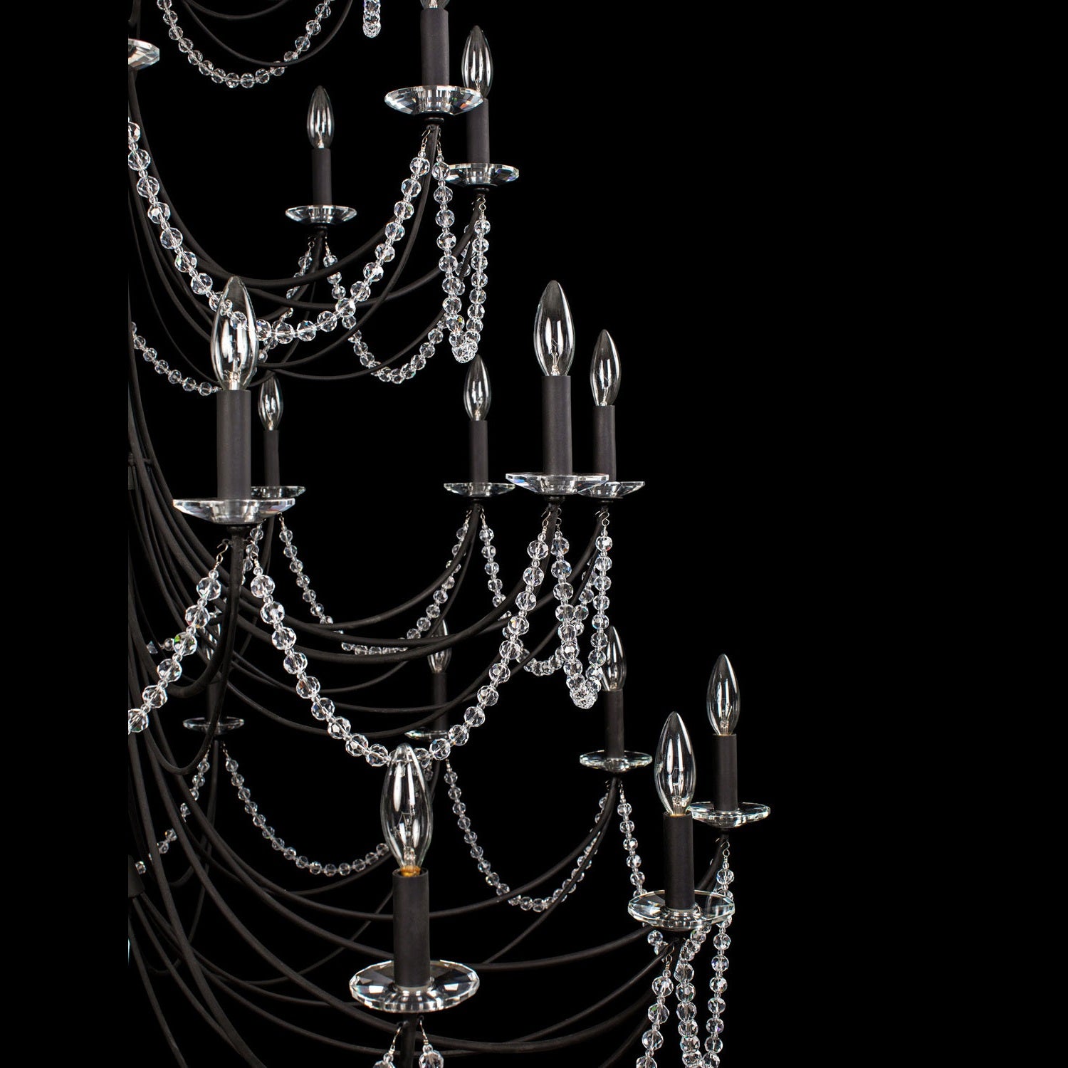 Varaluz - 350C40CB - 40 Light Chandelier - Brentwood - Carbon