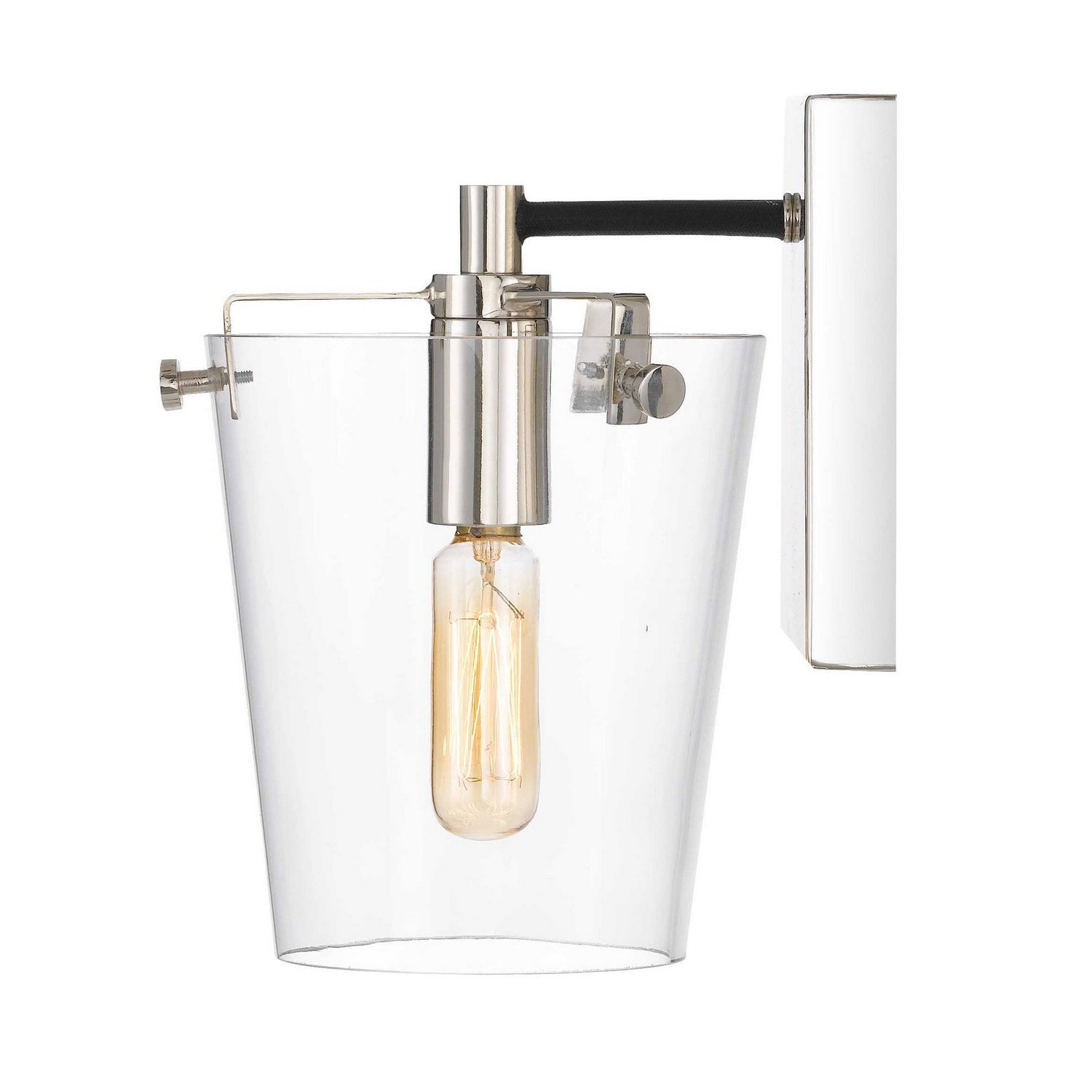Varaluz - 351B01BLPN - One Light Bath - Arlo - Black/Polished Nickel