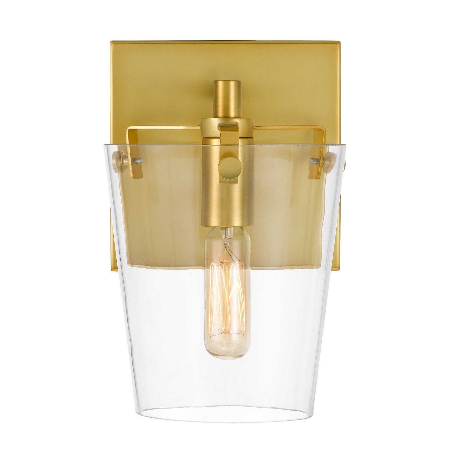 Varaluz - 351B01BLSB - One Light Bath - Arlo - Black/Satin Brass