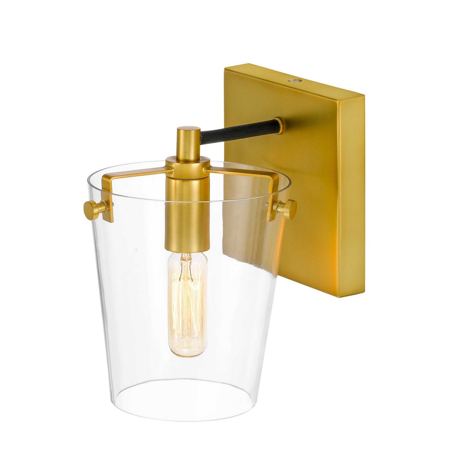 Varaluz - 351B01BLSB - One Light Bath - Arlo - Black/Satin Brass