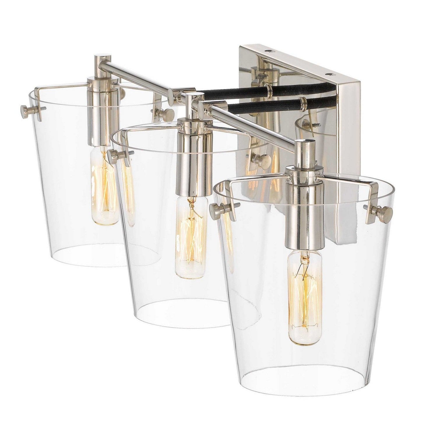 Varaluz - 351B03BLPN - Three Light Bath - Arlo - Black/Polished Nickel