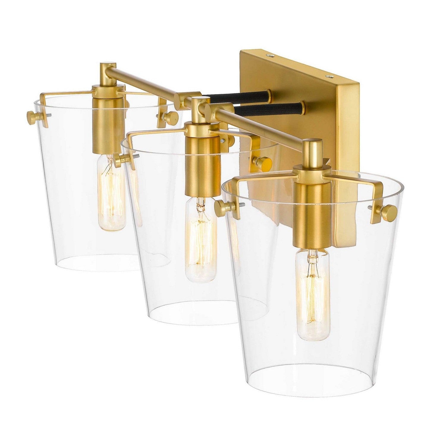 Varaluz - 351B03BLSB - Three Light Bath - Arlo - Black/Satin Brass