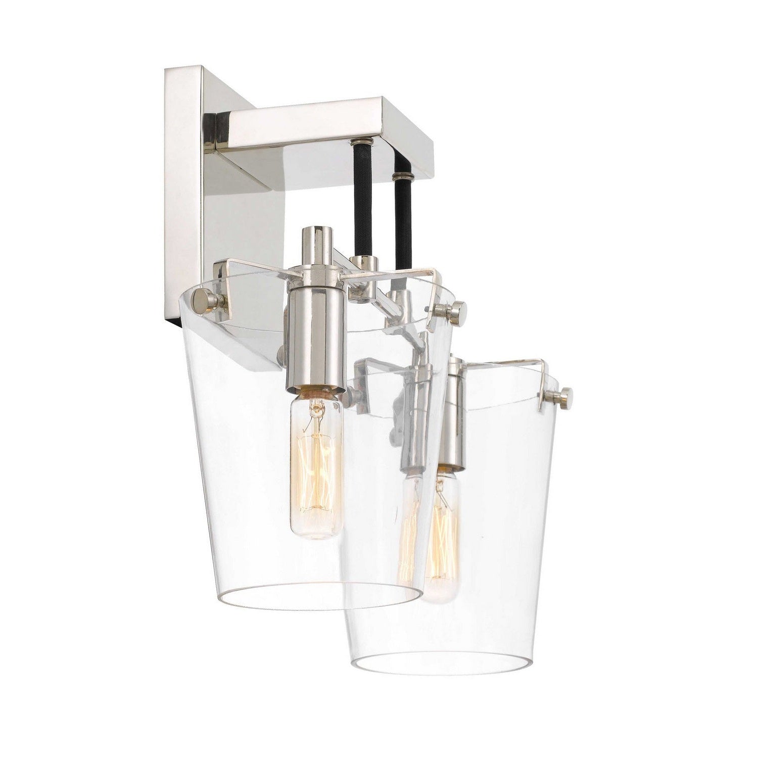 Varaluz - 351K02BLPN - Two Light Wall Sconce - Arlo - Black/Polished Nickel