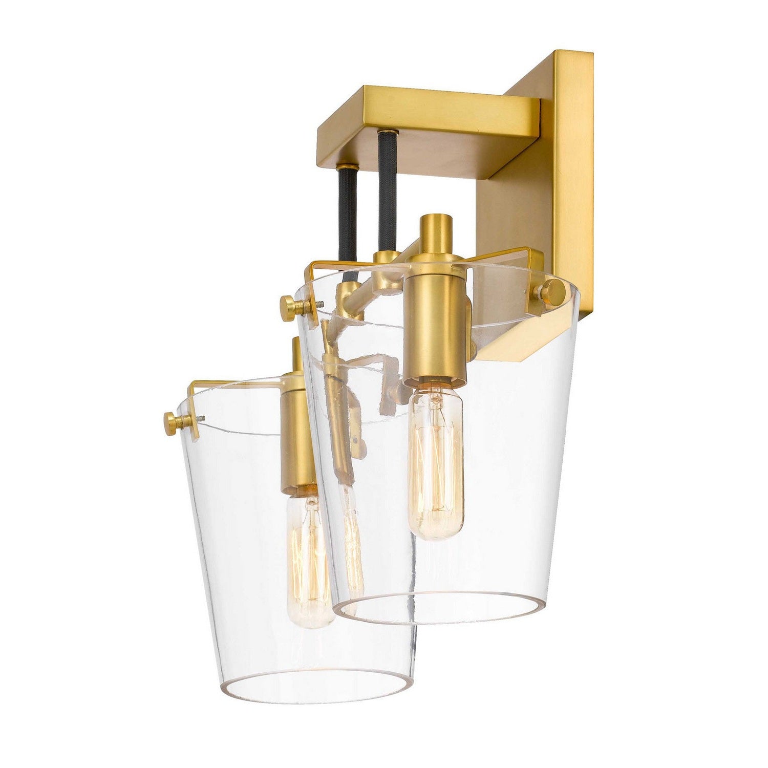Varaluz - 351K02BLSB - Two Light Wall Sconce - Arlo - Black/Satin Brass