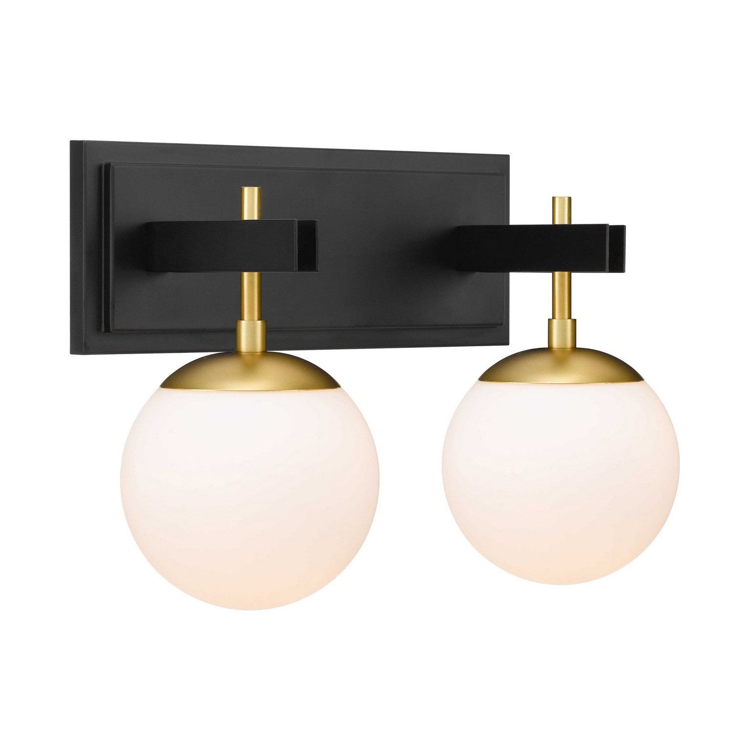 Varaluz - 352B02BLSB - Two Light Bath - Allie - Black/Satin Brass