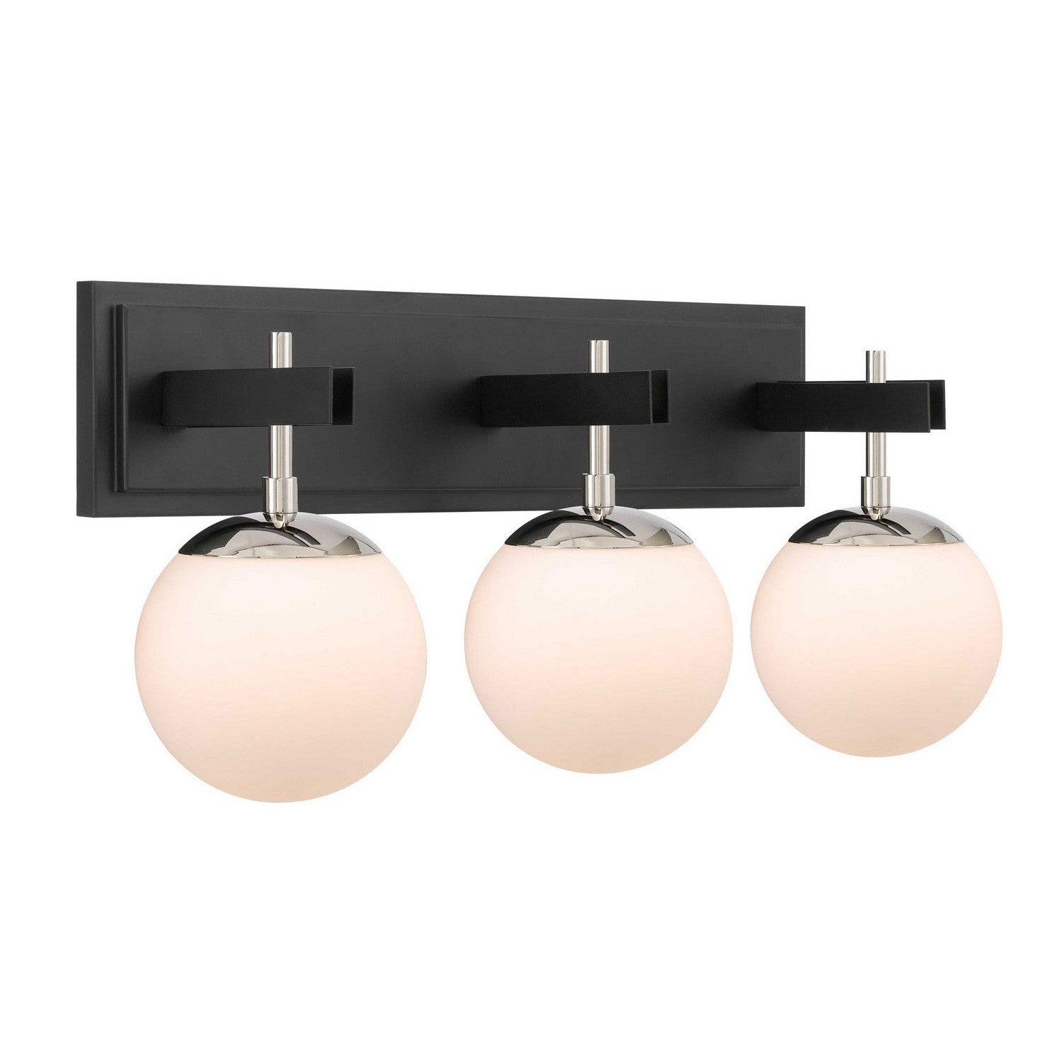 Varaluz - 352B03BLPN - Three Light Bath - Allie - Black/Polished Nickel
