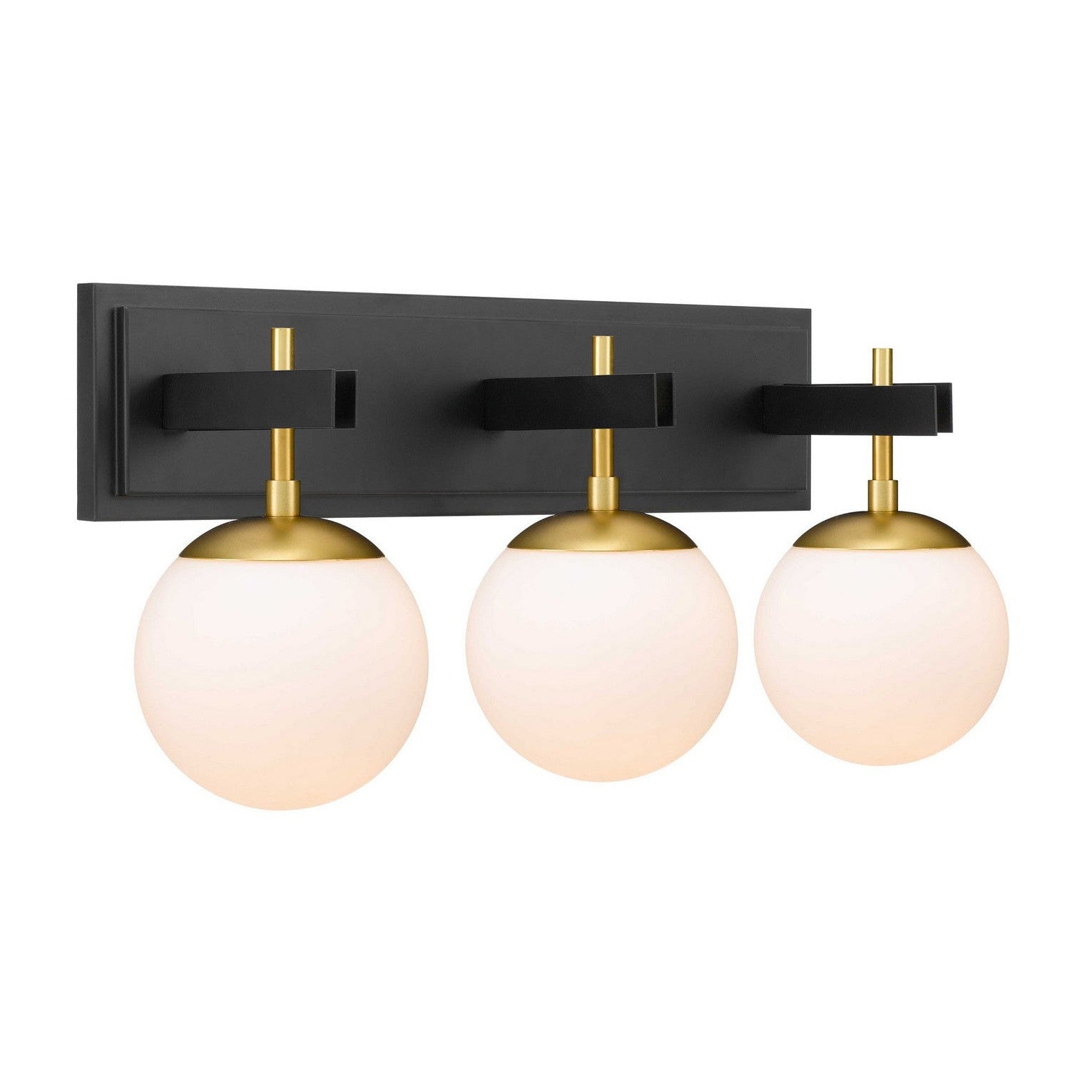 Varaluz - 352B03BLSB - Three Light Bath - Allie - Black/Satin Brass