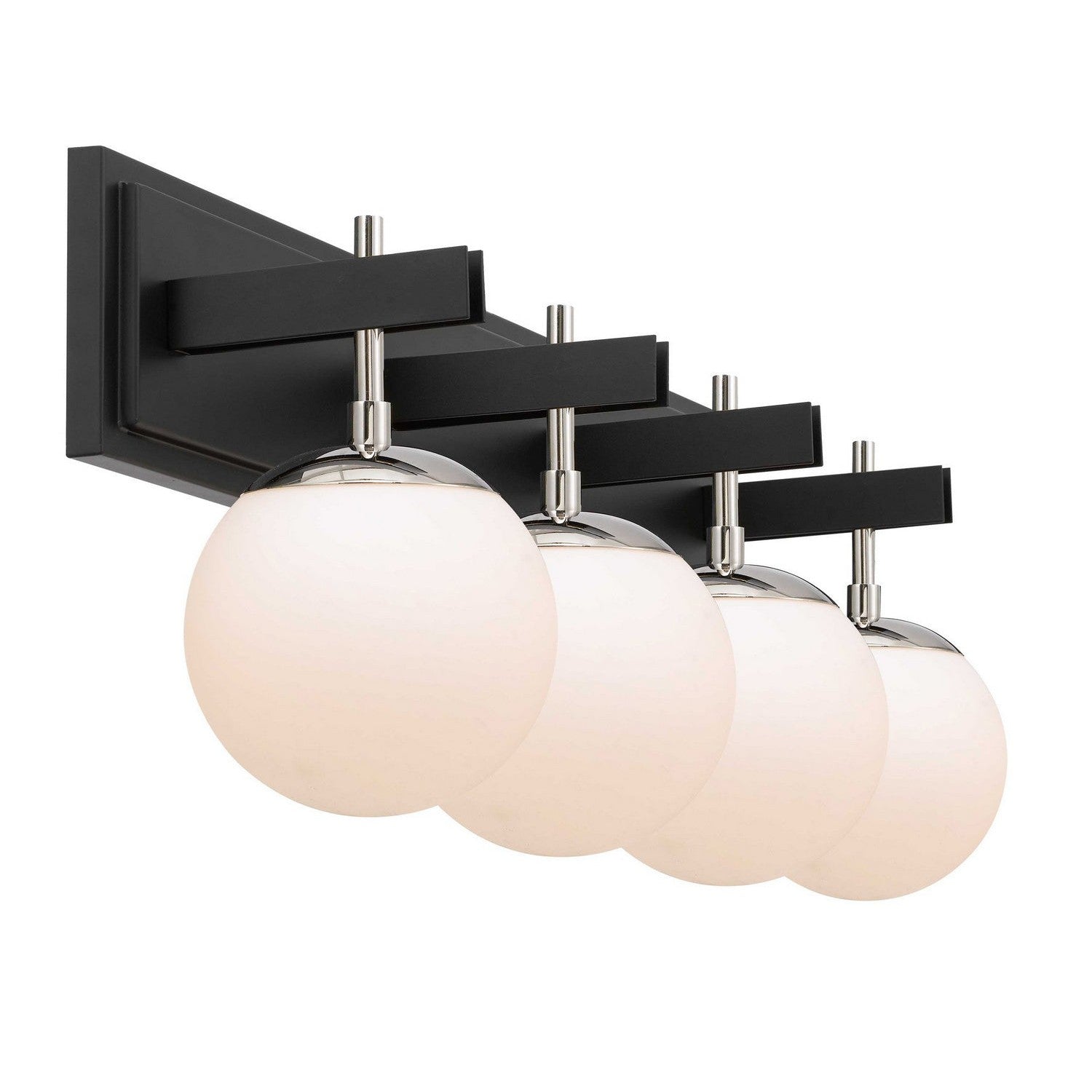 Varaluz - 352B04BLPN - Four Light Bath - Allie - Black/Polished Nickel