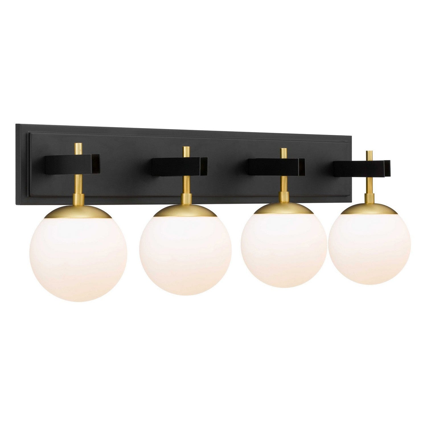 Varaluz - 352B04BLSB - Four Light Bath - Allie - Black/Satin Brass