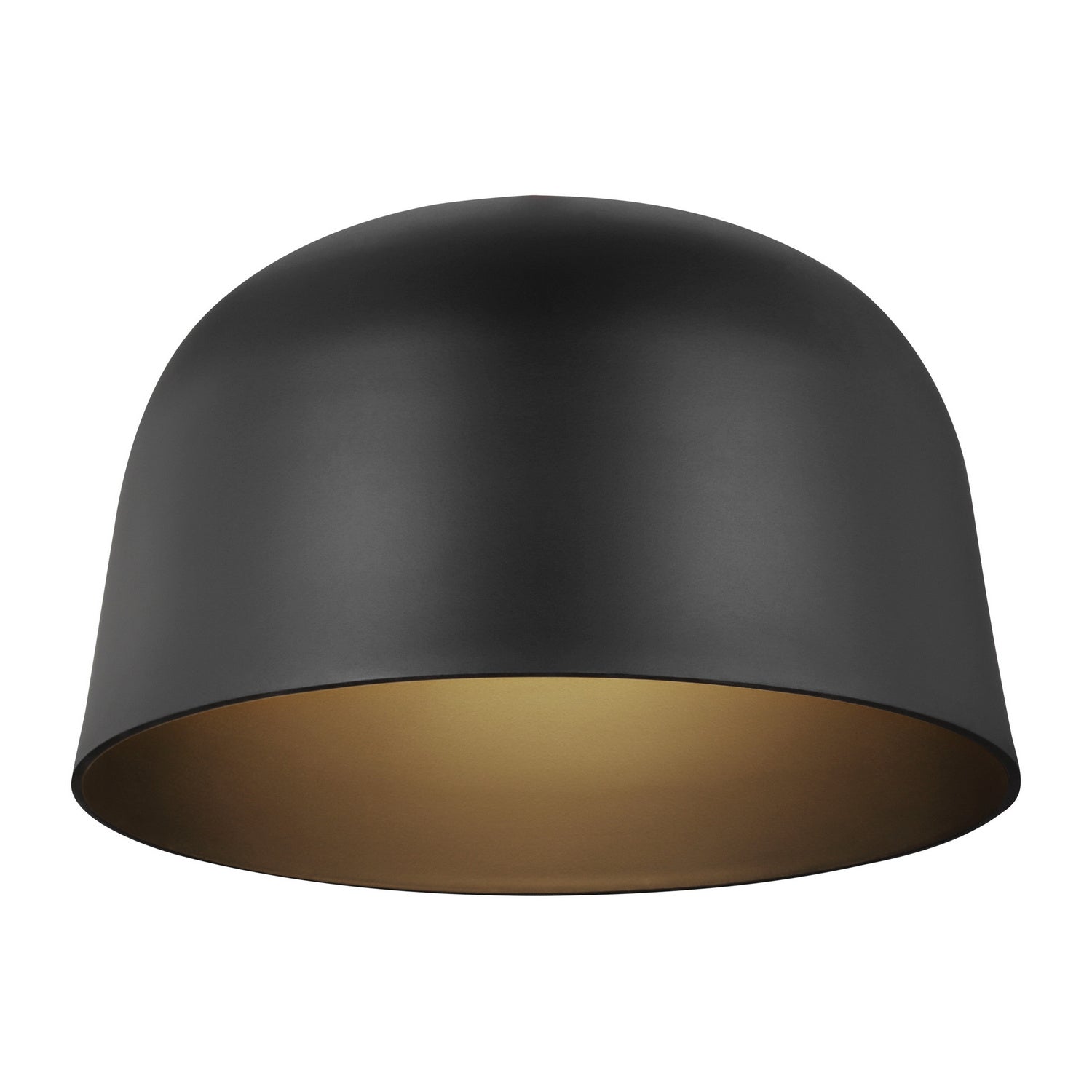 Visual Comfort Modern - 700FMFND15B-LED930-277 - LED Flush Mount - Foundry - Nightshade Black