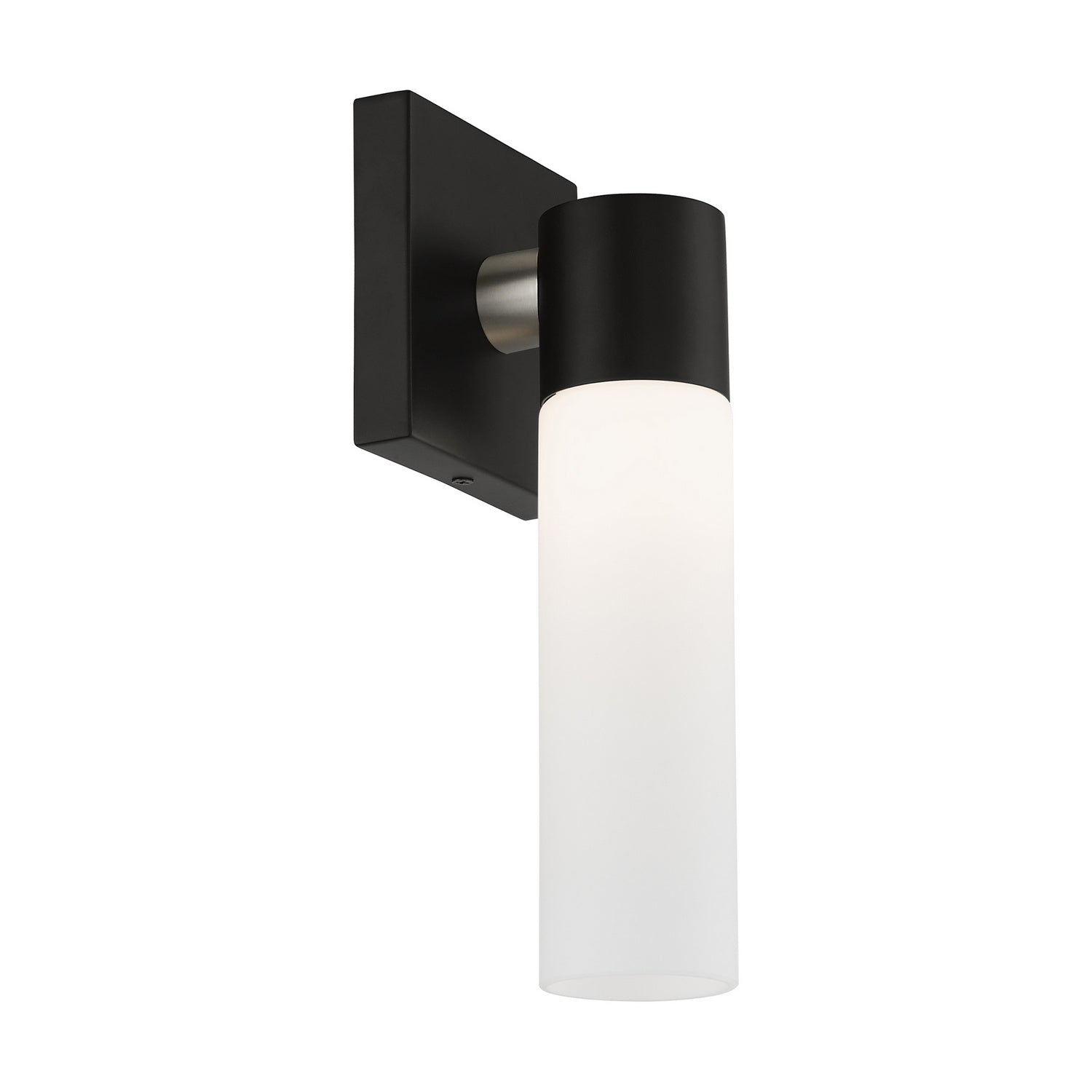 Livex Lighting - 10101-04 - One Light Wall Sconce - Aero - Black w/ Brushed Nickel